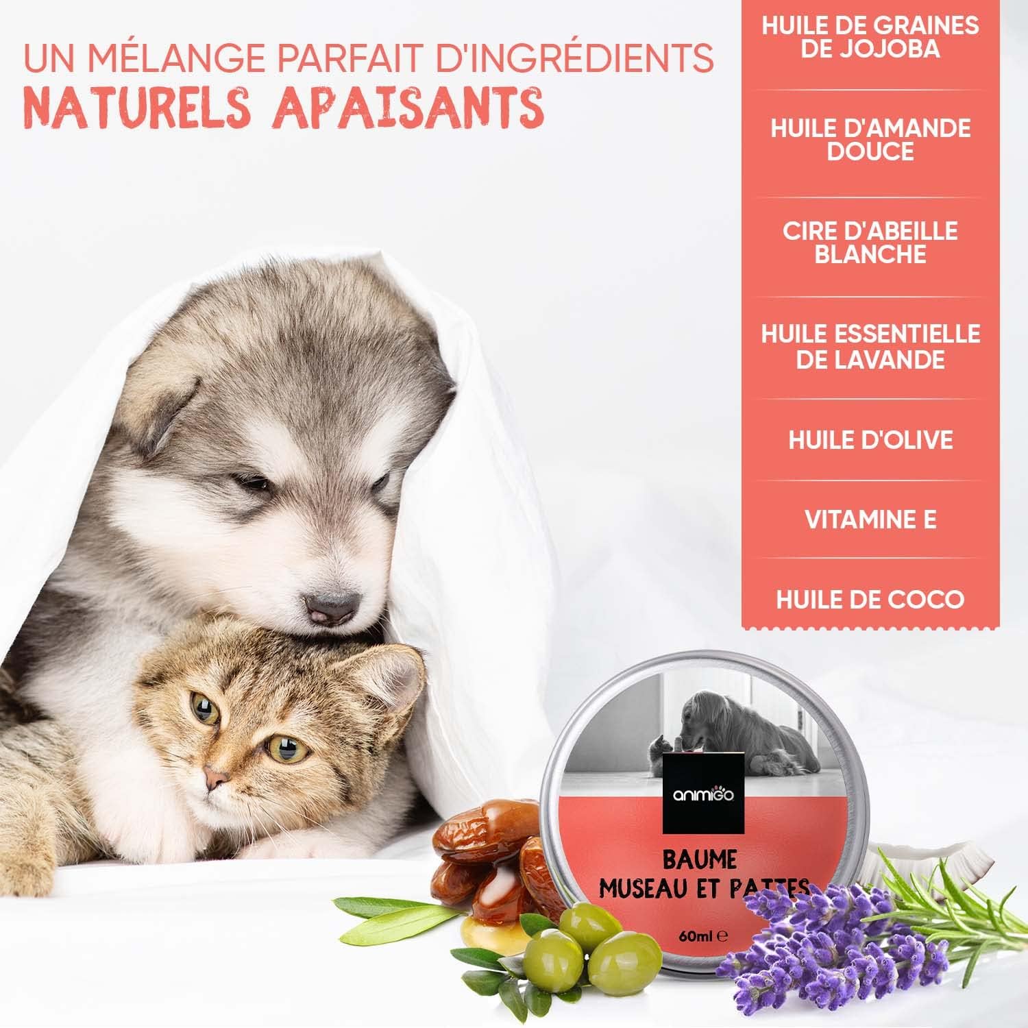 Detalle 2 de Baume coussinet 60ml Protection pattes 🐾