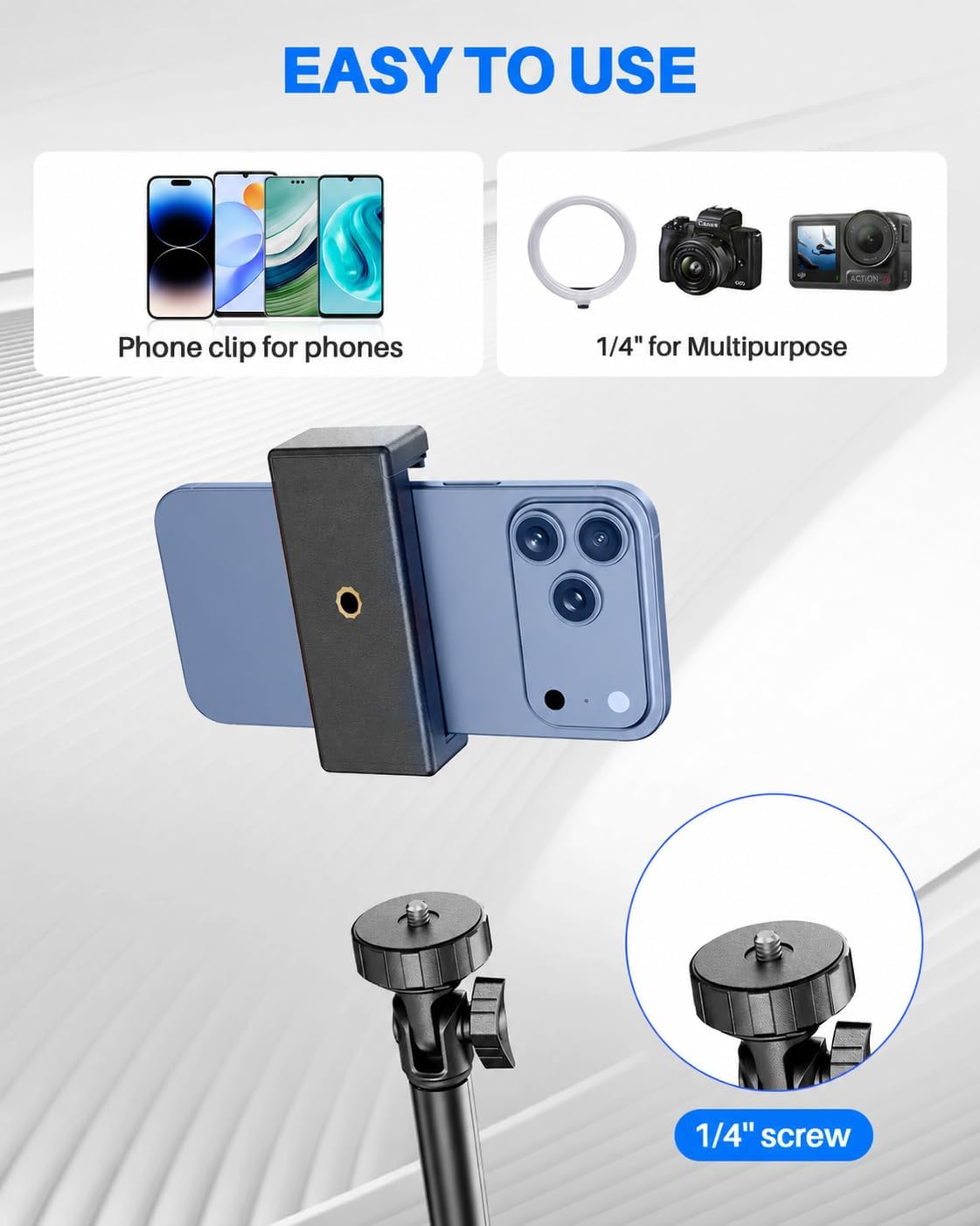 Thumbnail 2 de MIIASI 67 Inch Phone Tripod