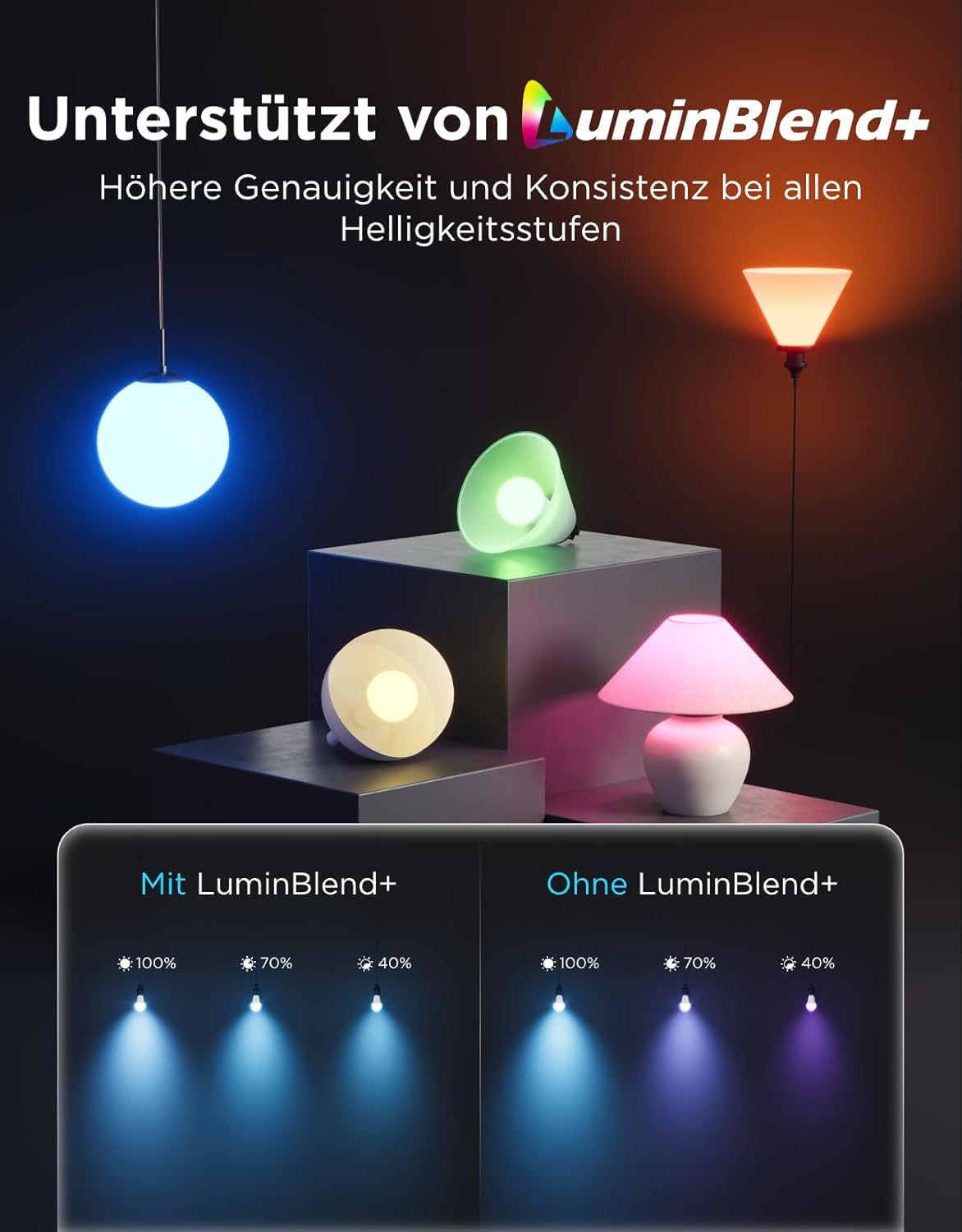 Thumbnail 1 de Govee Smart Glühbirne E27 – 1600LM RGBWW, Matter-Kompatibel, App-Steuerung