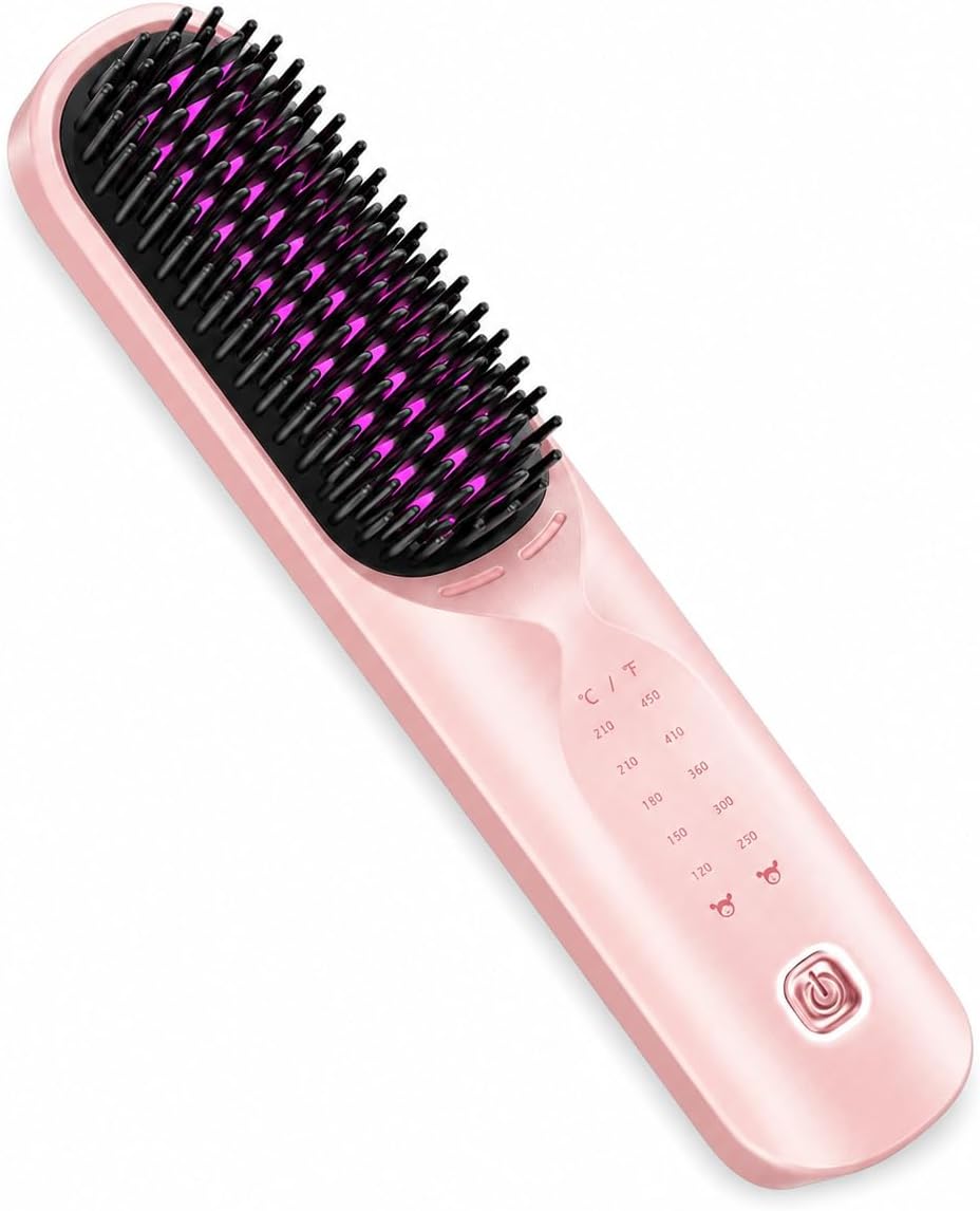 Detalle de Bopcal Cordless Hair Straightener Brush 10,000mAh