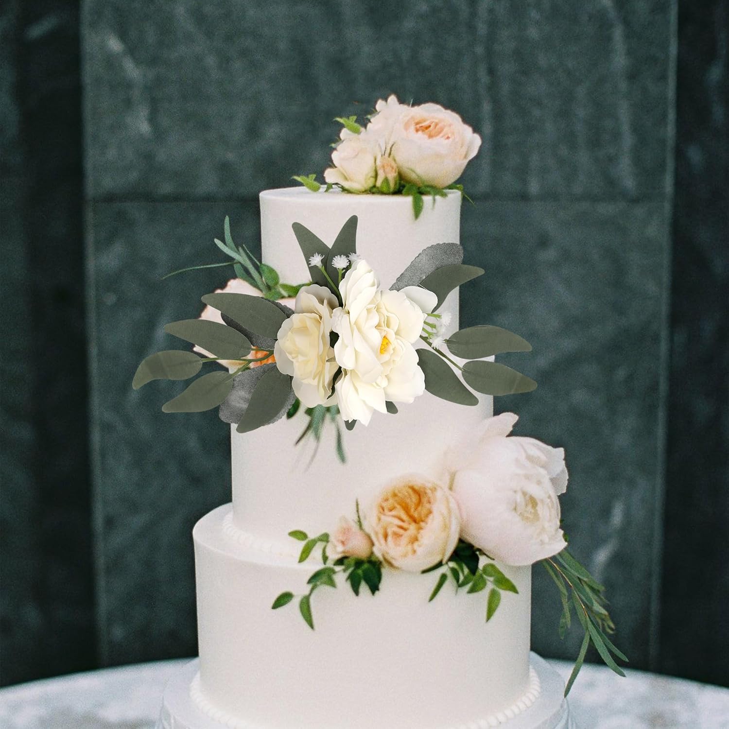 Detalle de Xsstarmi 1 Pack Pre-Made Silk Rose Cake Topper – Ready-to-Use Decoration for Cakes and Desserts