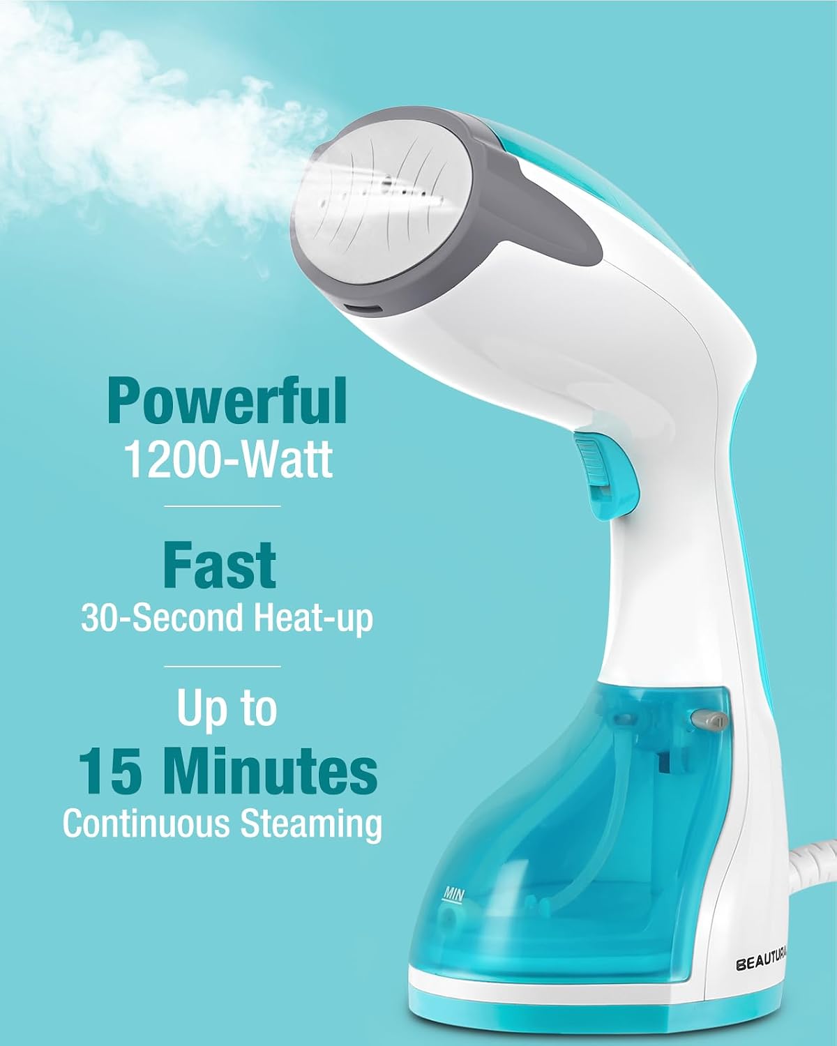 Detalle de BEAUTURAL Clothes Steamer 30s heat-up