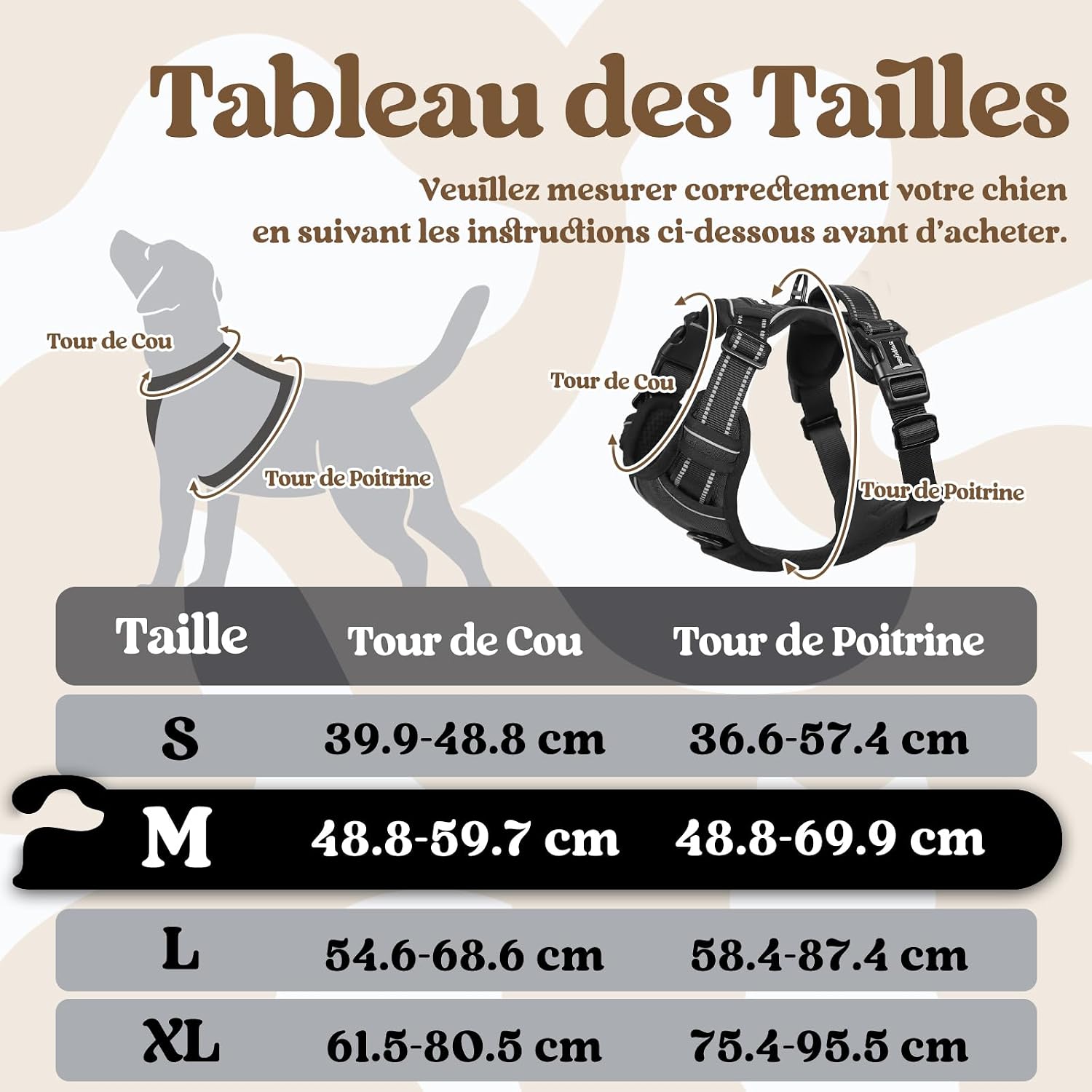 Detalle 2 de rabbitgoo Harnais anti traction M