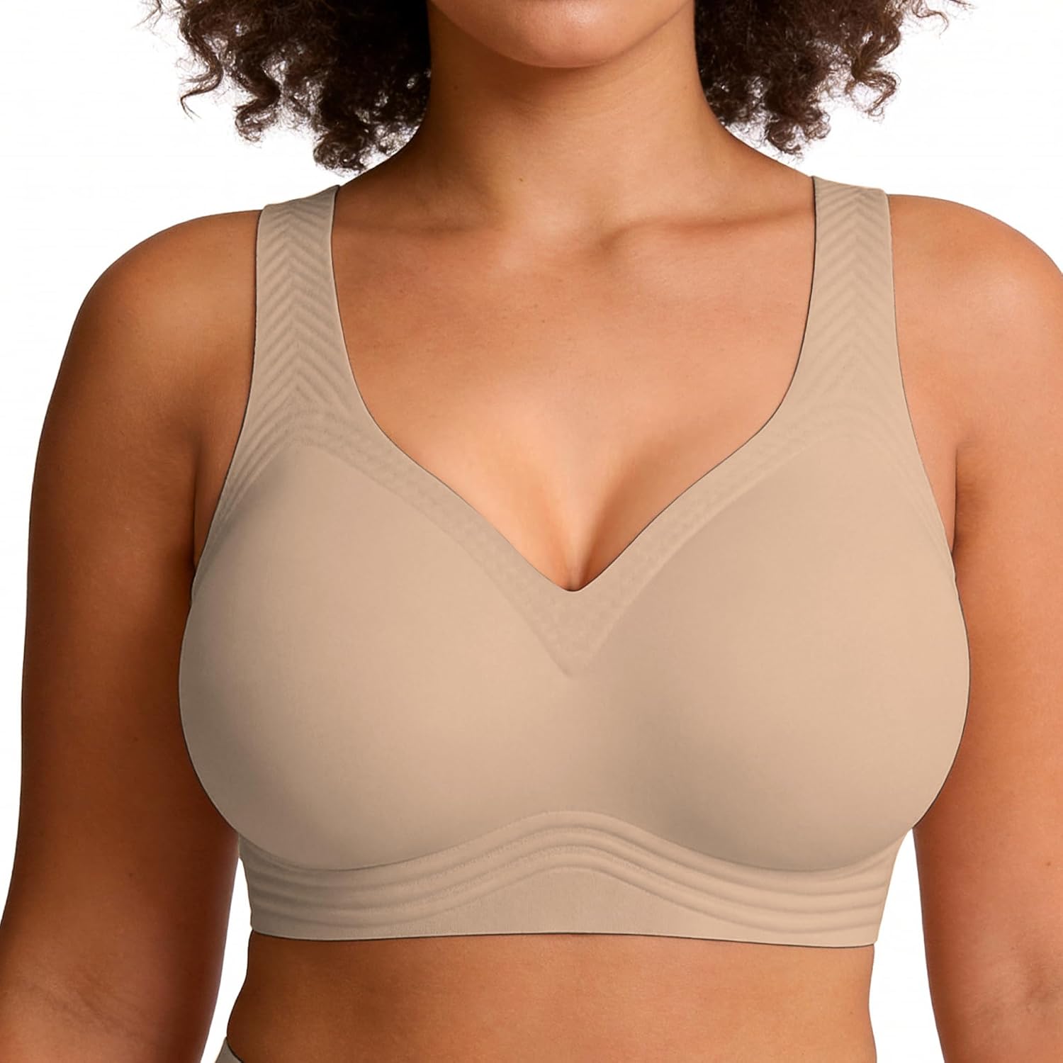 Imagen de Jelly Wireless Bra Plus Size: Seamless Full Coverage without Underwire en OfertitasTOP