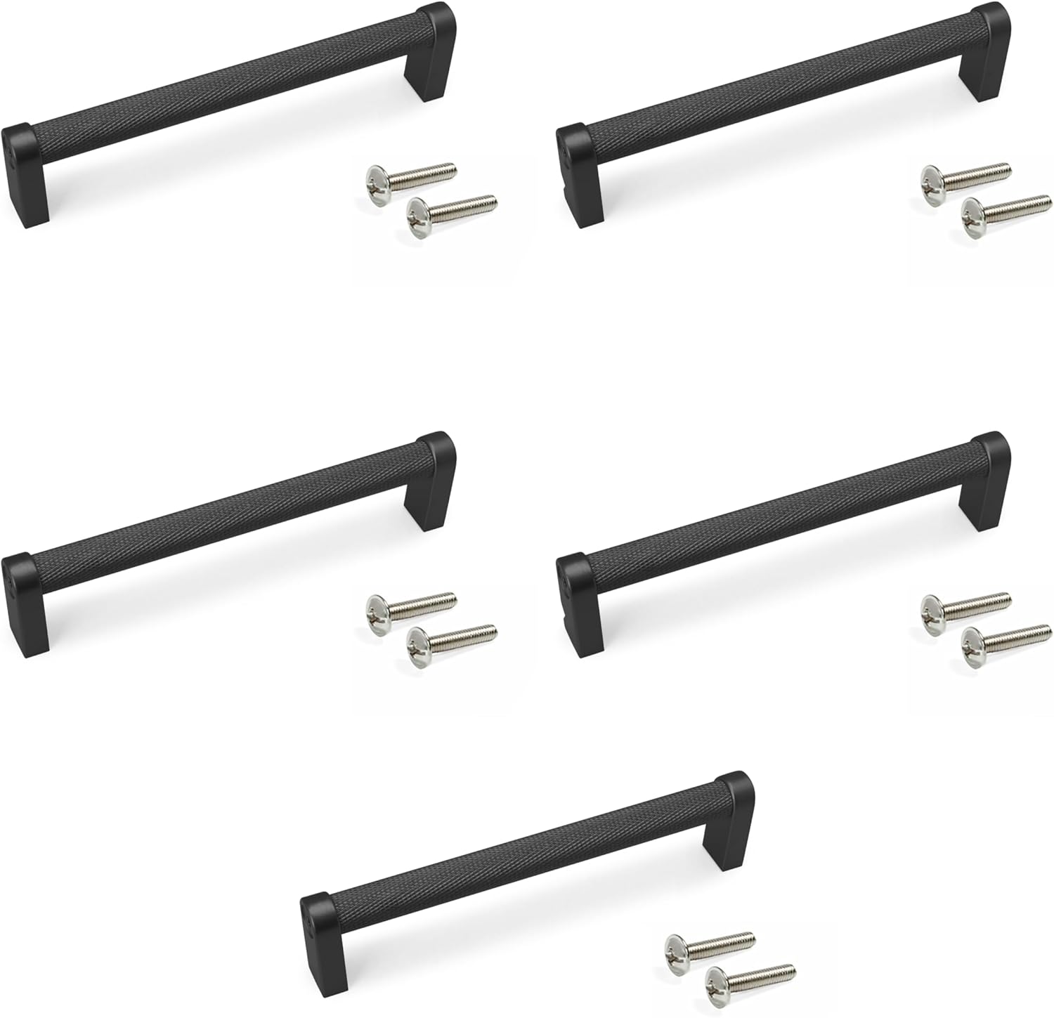 Thumbnail 5 de Emuca Möbelgriff-Set 5er Schwarz Aluminium 173 mm