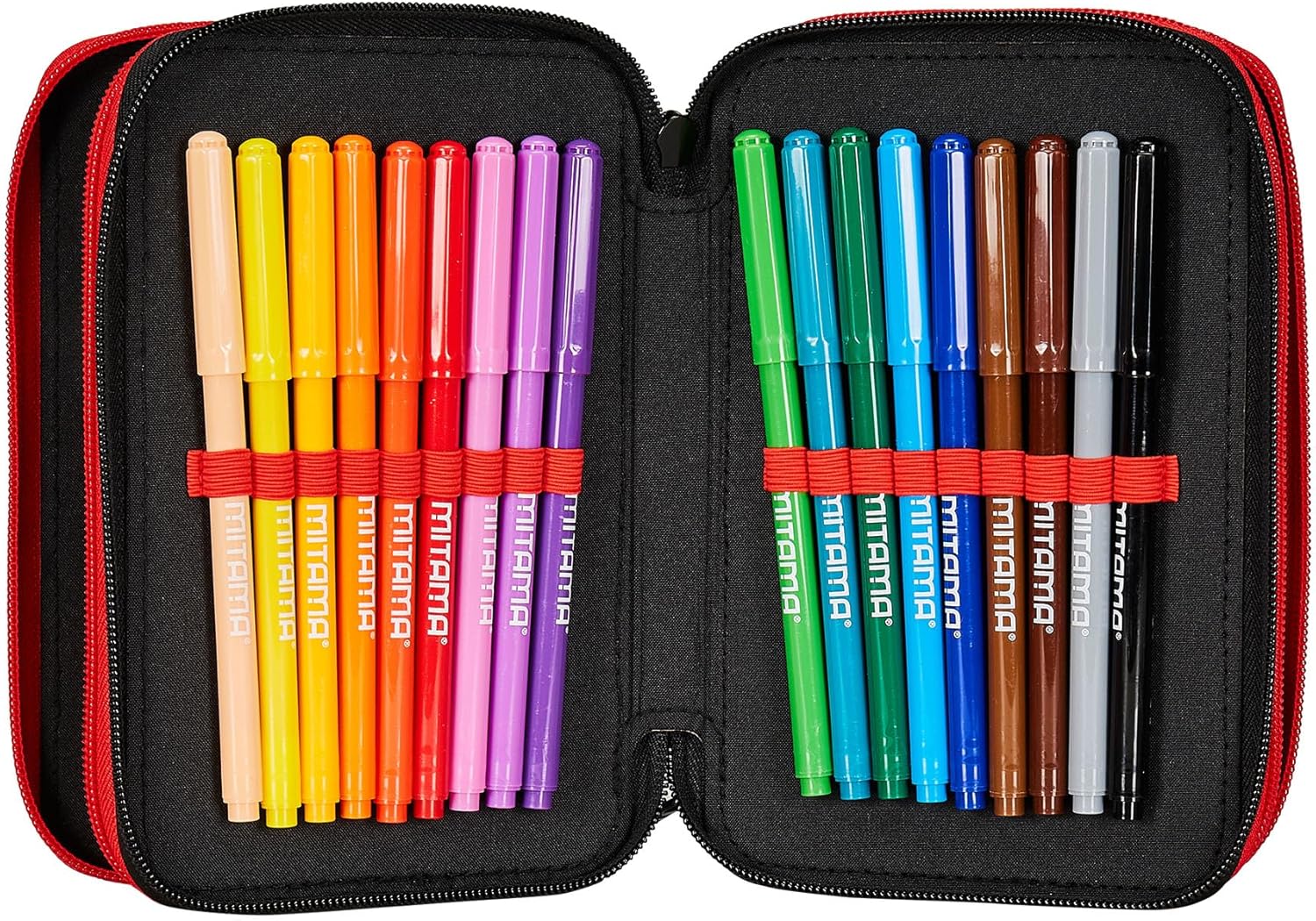 Thumbnail 4 de Seven Trousse scolaire 3 compartiments - A.C. MILAN PATH OF VICTORY, rouge noir