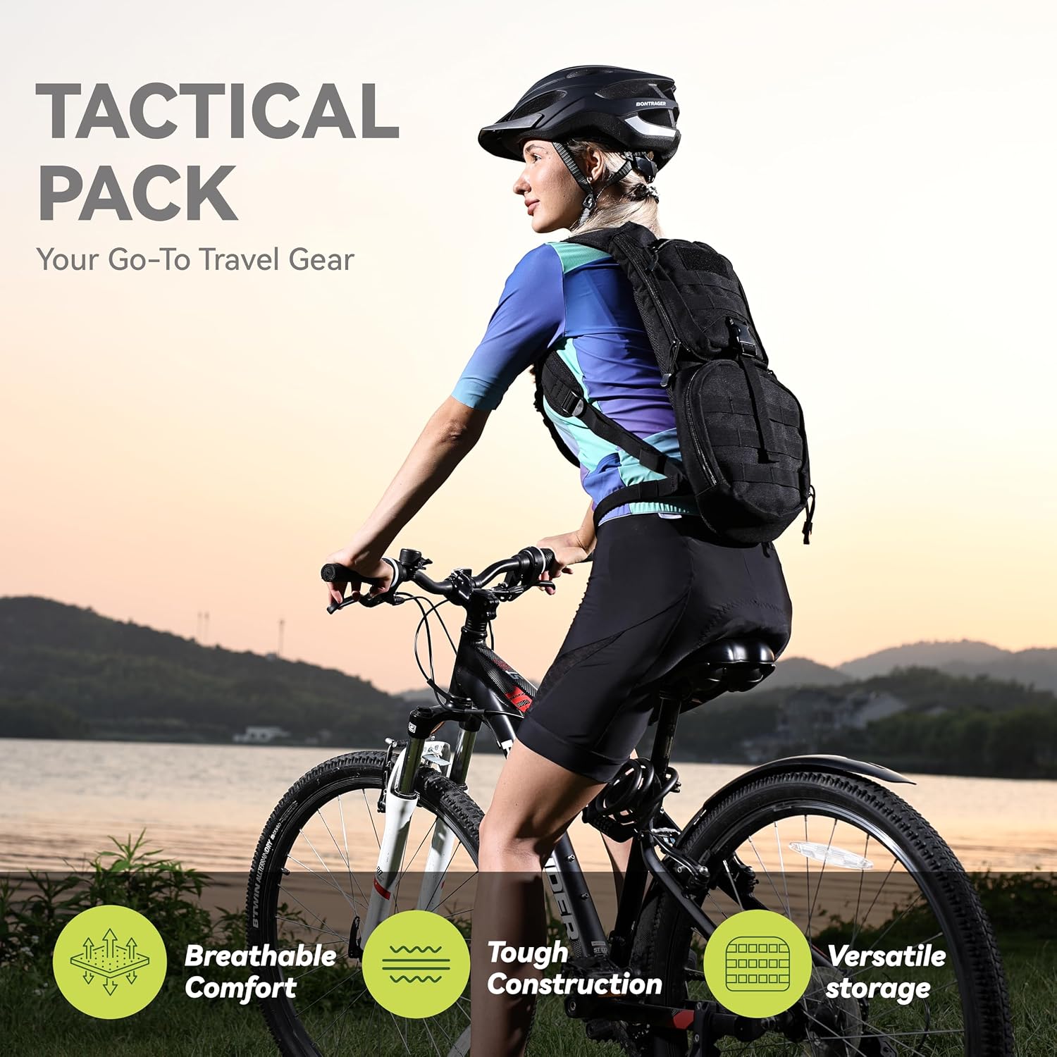 Thumbnail 1 de MARCHWAY Tactical Molle Hydration Pack Backpack (3L TPU Water Bladder)