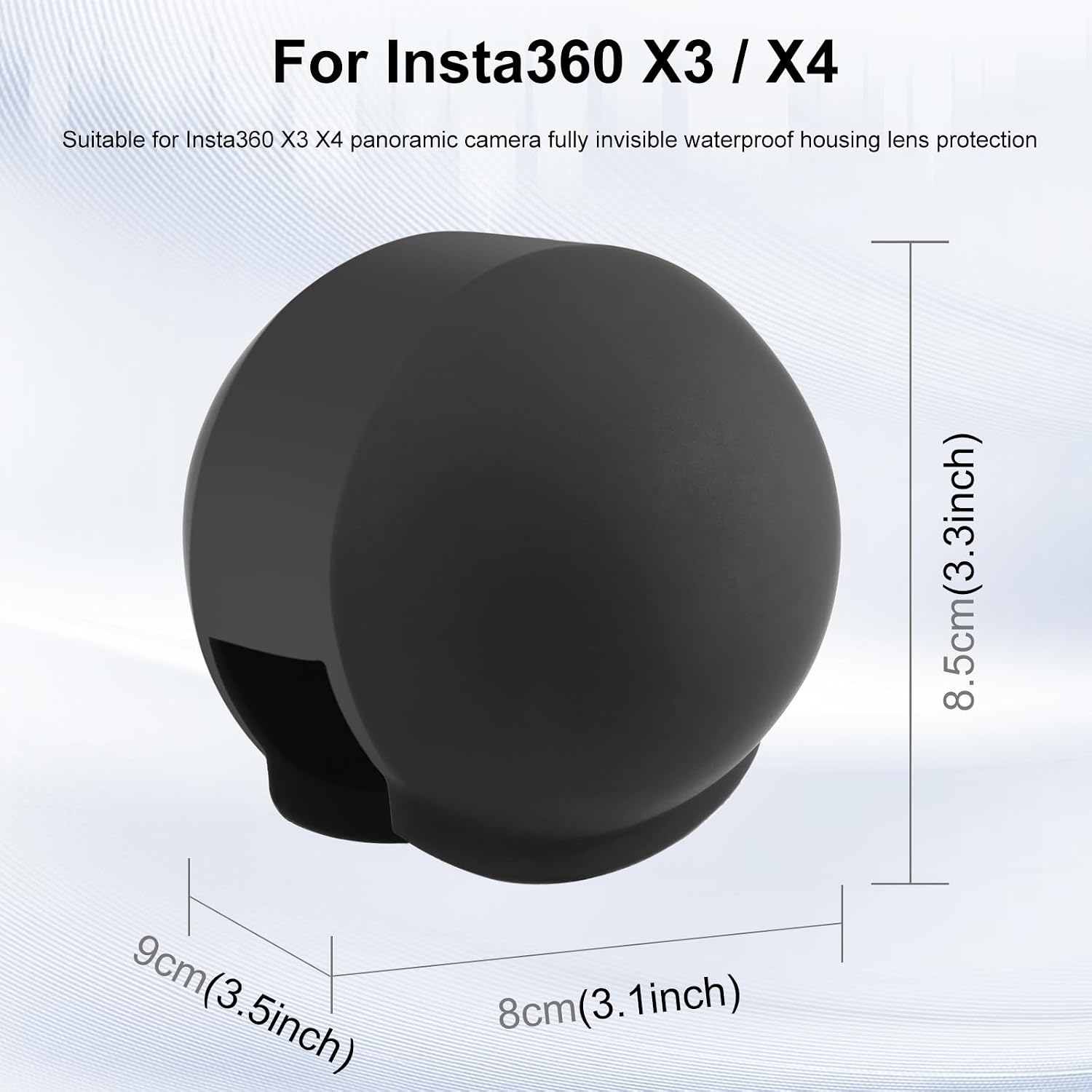 Detalle de Silikon-Objektivschutzkappe für Insta360 X4/X3 – Unsichtbares Tauchgehäuse Schutzkappe