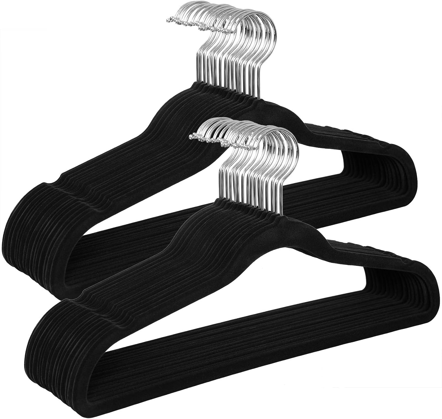 Detalle de SONGMICS Kleiderbügel Samt 30er Set – 41,5 cm, dünn, belastbar bis 5 kg, 360° Drehhaken