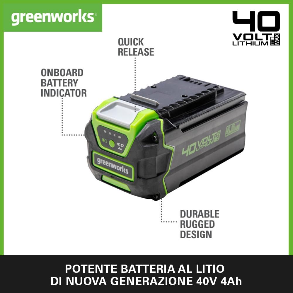 Detalle 2 de Greenworks G40B4 Batteria 4Ah ðŸ›