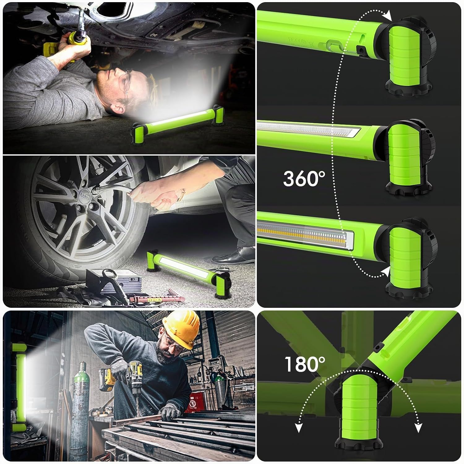 Detalle 1 de MEIKEE SWL-01 werklamp, 3.000 lm, 6 lichtmodi, magneten en haken