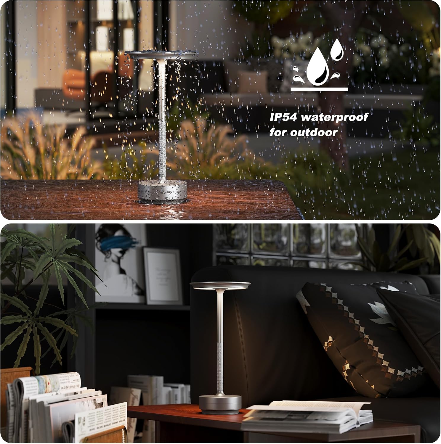 Thumbnail 4 de TBBGA 2 Pack Rechargeable Table Lamps 5000mAh