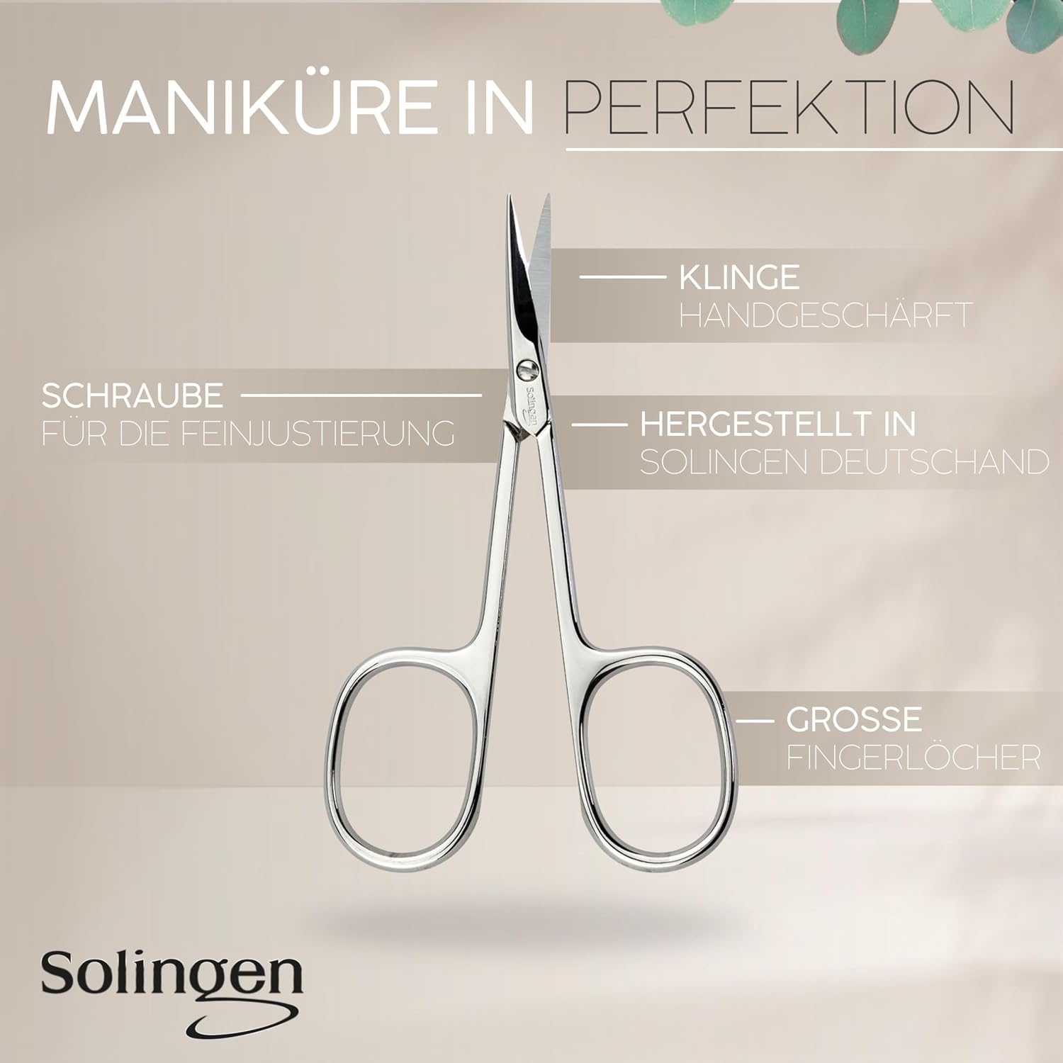 Thumbnail 6 de Maniküre-Set von Solingen mit Etui (Kunst-Leder), 6-teiliges Nagelset aus glanzvernickeltem Stahl
