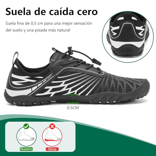 Thumbnail 3 de SAGUARO Barefoot, zapatillas de agua para mujer de secado rápido, negras, 38 EU