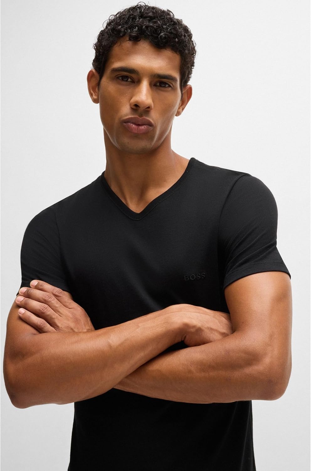 Thumbnail 4 de Lot de trois t-shirts en coton à col V BOSS Hommes TShirtVN 3P Classic