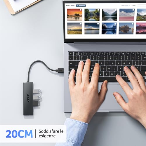 Thumbnail 3 de Acer Hub USB 3.0 a 5 porte: espansione rapida e facile per laptop e desktop