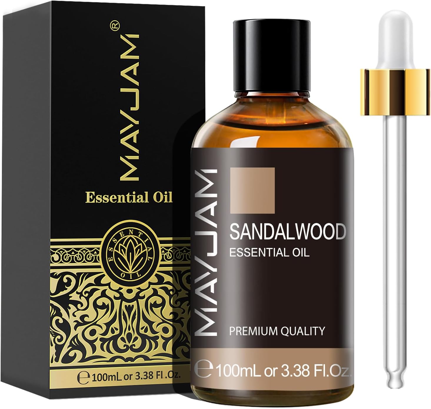 Detalle de MAYJAM Sandelholz ätherisches Öl (100 ml) – für Diffusor, Luftbefeuchter & DIY