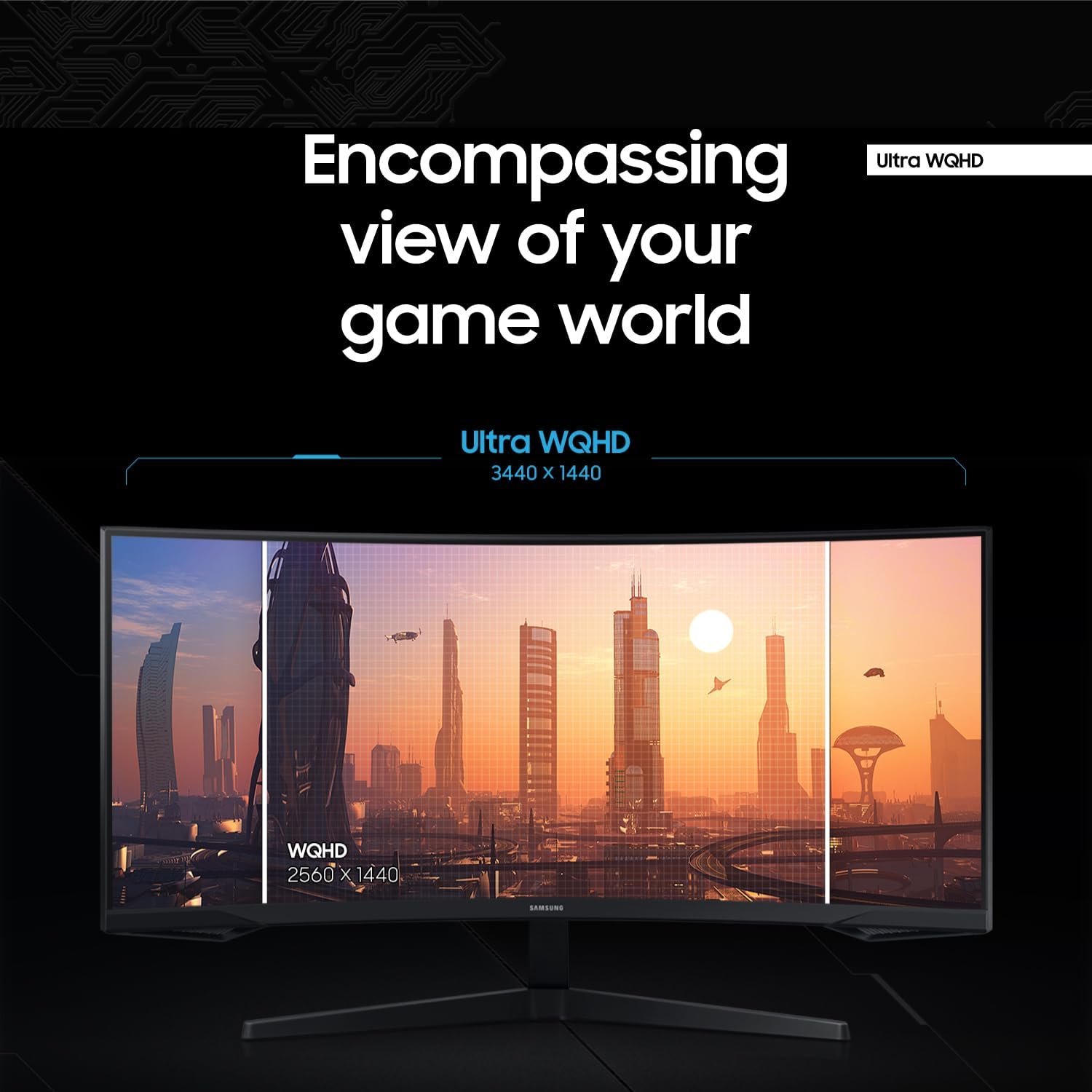 Detalle de Samsung 34-inch gaming monitor
