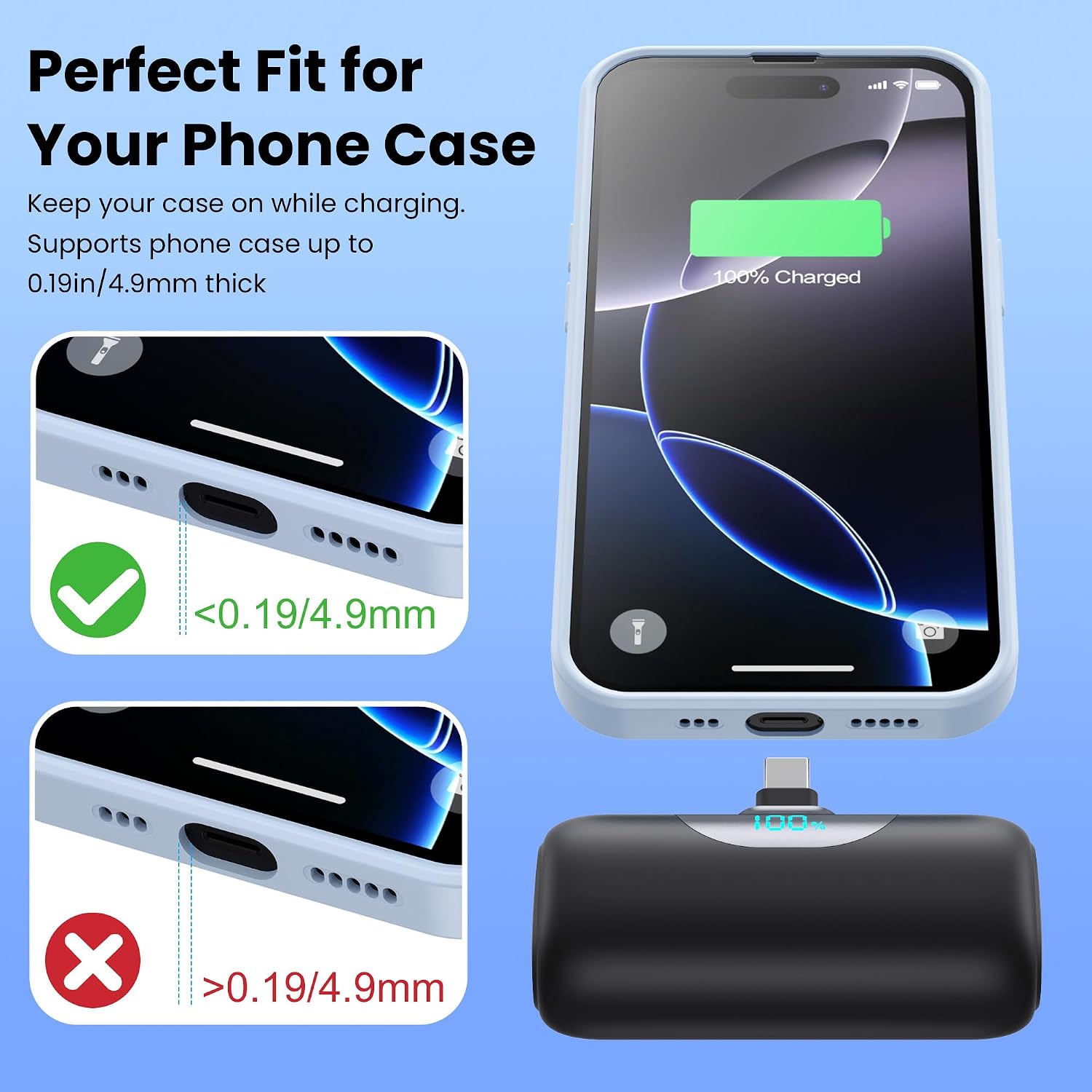 Thumbnail 6 de APHUWJ BY1 2-Pack USB-C Portable Chargers, 6000mAh with LCD Display
