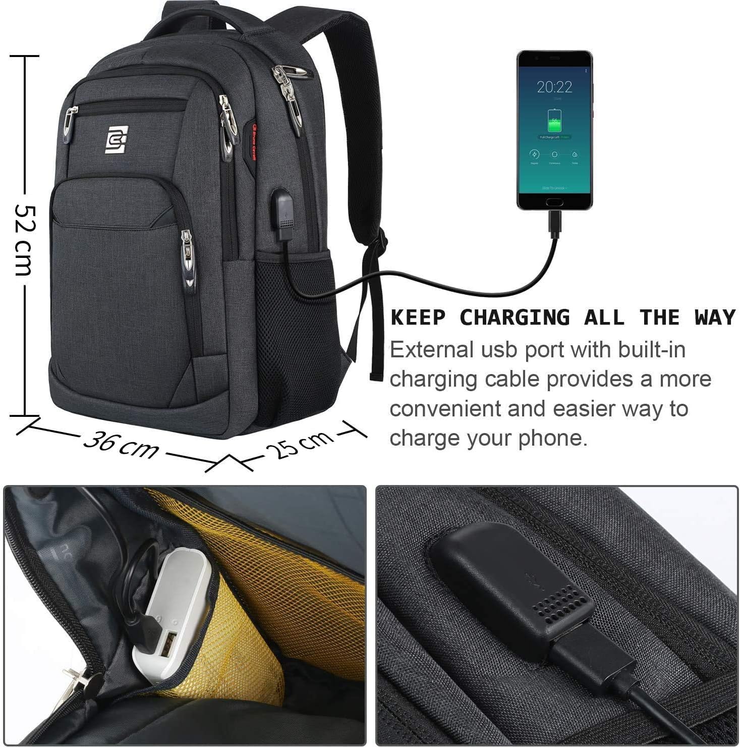 Detalle 2 de Kasibon Laptop Backpack 17.3"