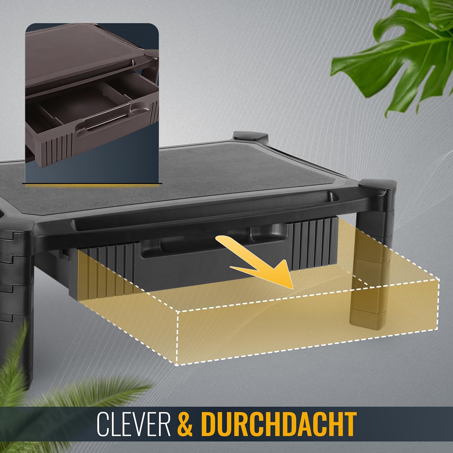 Thumbnail 3 de RICOO Supporto per Monitor WM2-L: altezza regolabile, piede modulare e piano di appoggio fino a 10 kg