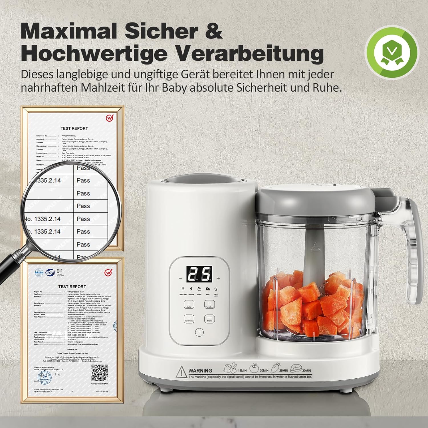 Thumbnail 6 de TopStrong Cuocipappa: omogeneizzatore e baby food maker con controllo touch, vapore, riscalda e autolavaggio
