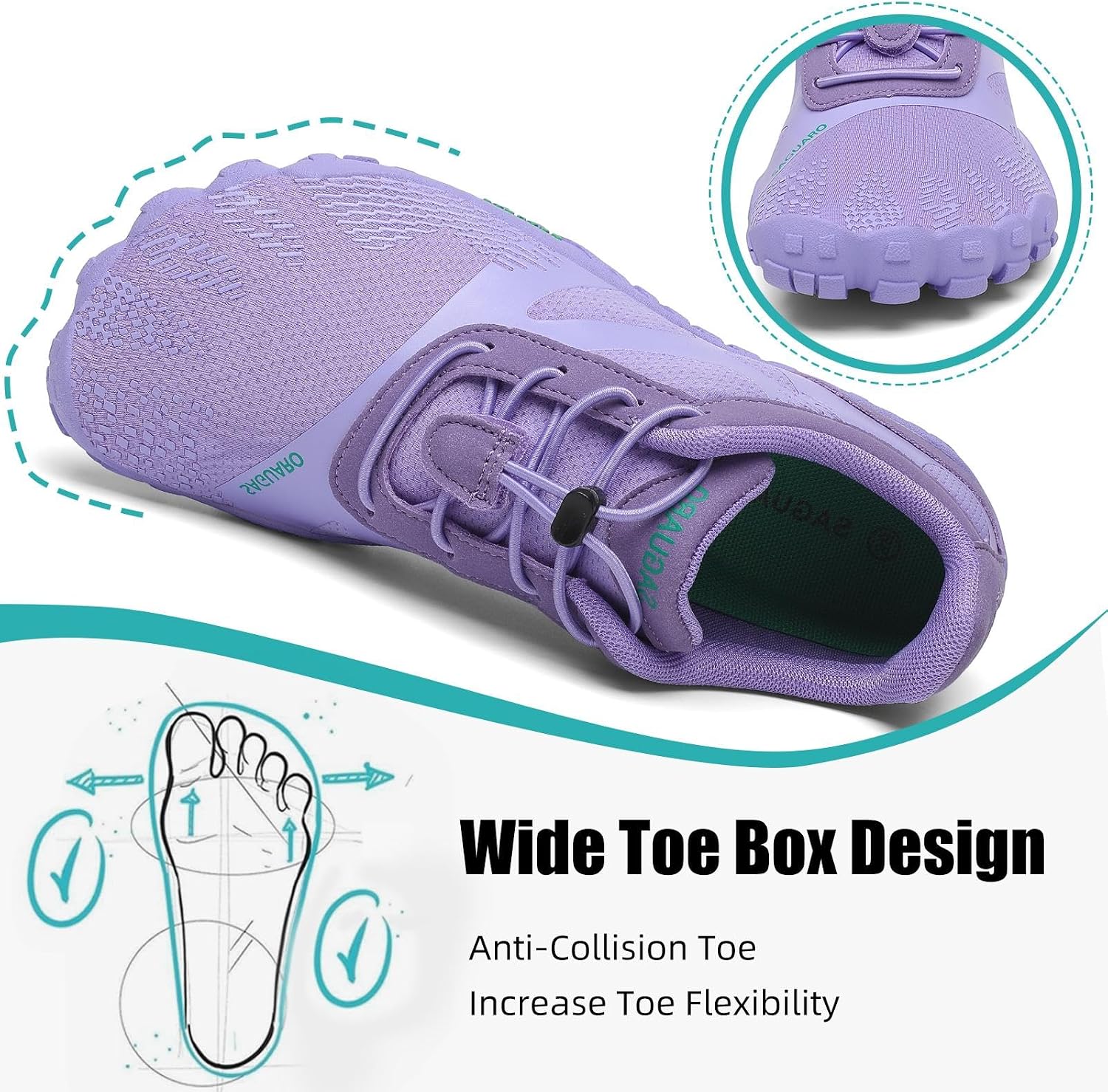 Detalle de SAGUARO Barefoot Shoes: Minimalist Trail Runner with Wide Toe Box and Zero Drop