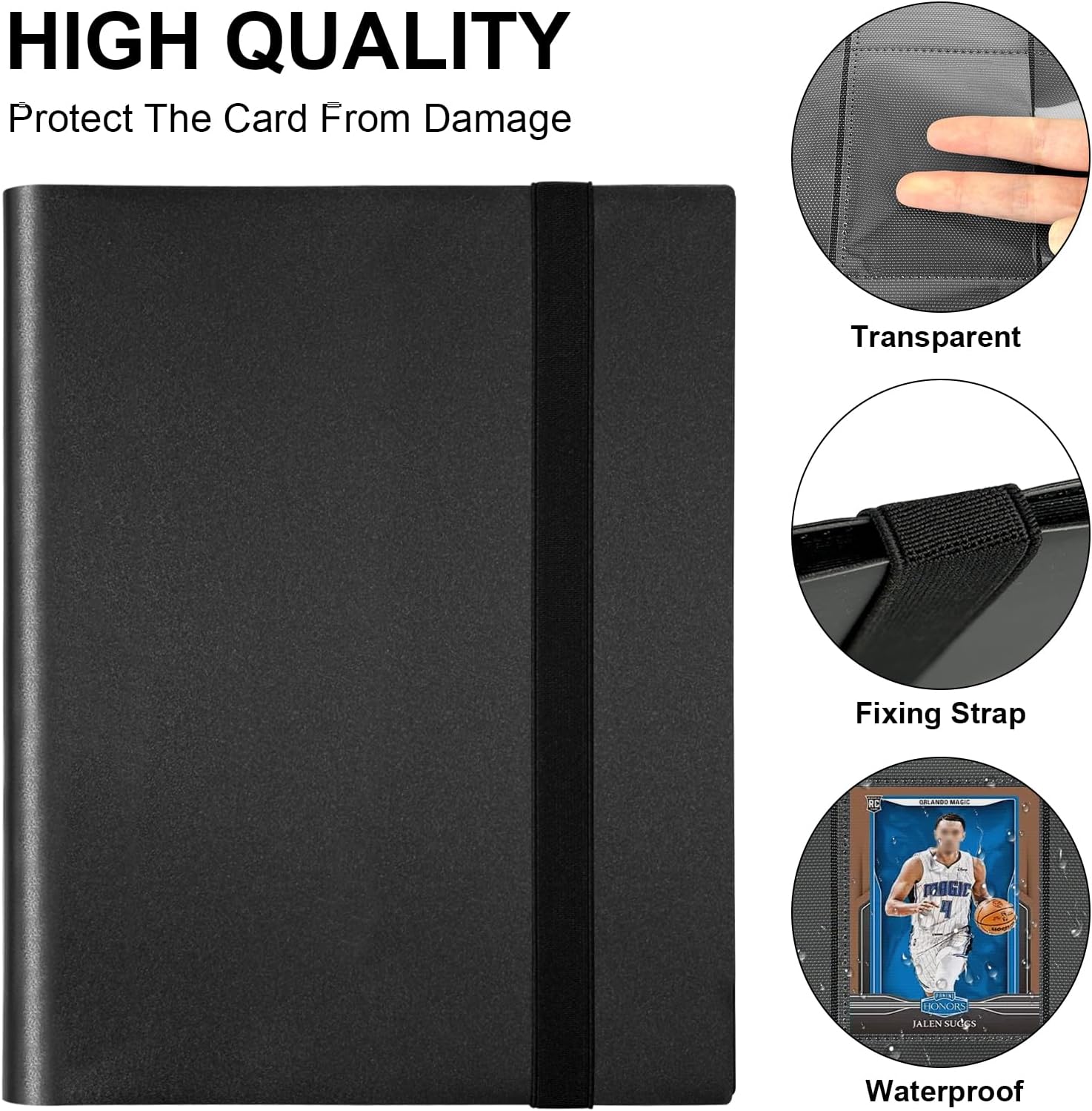Detalle de 9-Pocket Trading Card Binder with 432 Pockets – Durable PU Album for MTG, Pokémon, Yu-Gi-Oh and more