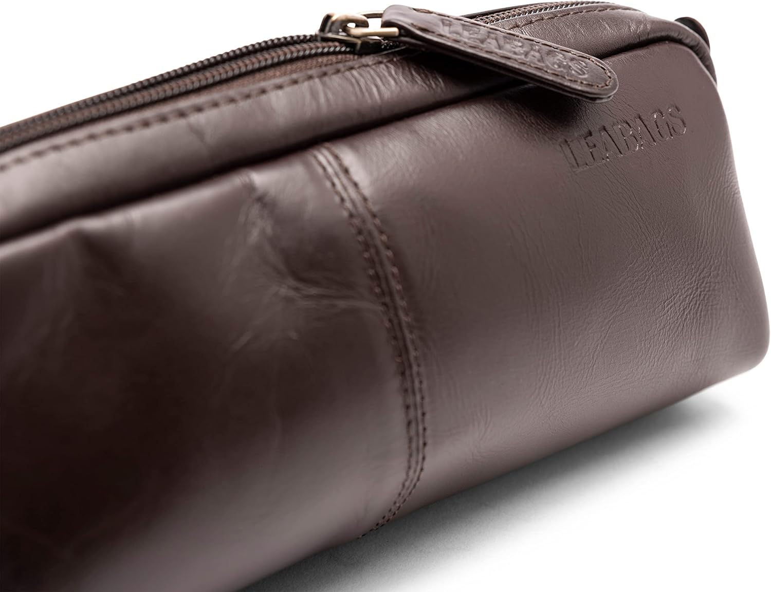 Thumbnail 5 de LEABAGS Leder Federmäppchen Indiana Tech – Große Echtleder-Federtasche für Beruf, Uni und Schule