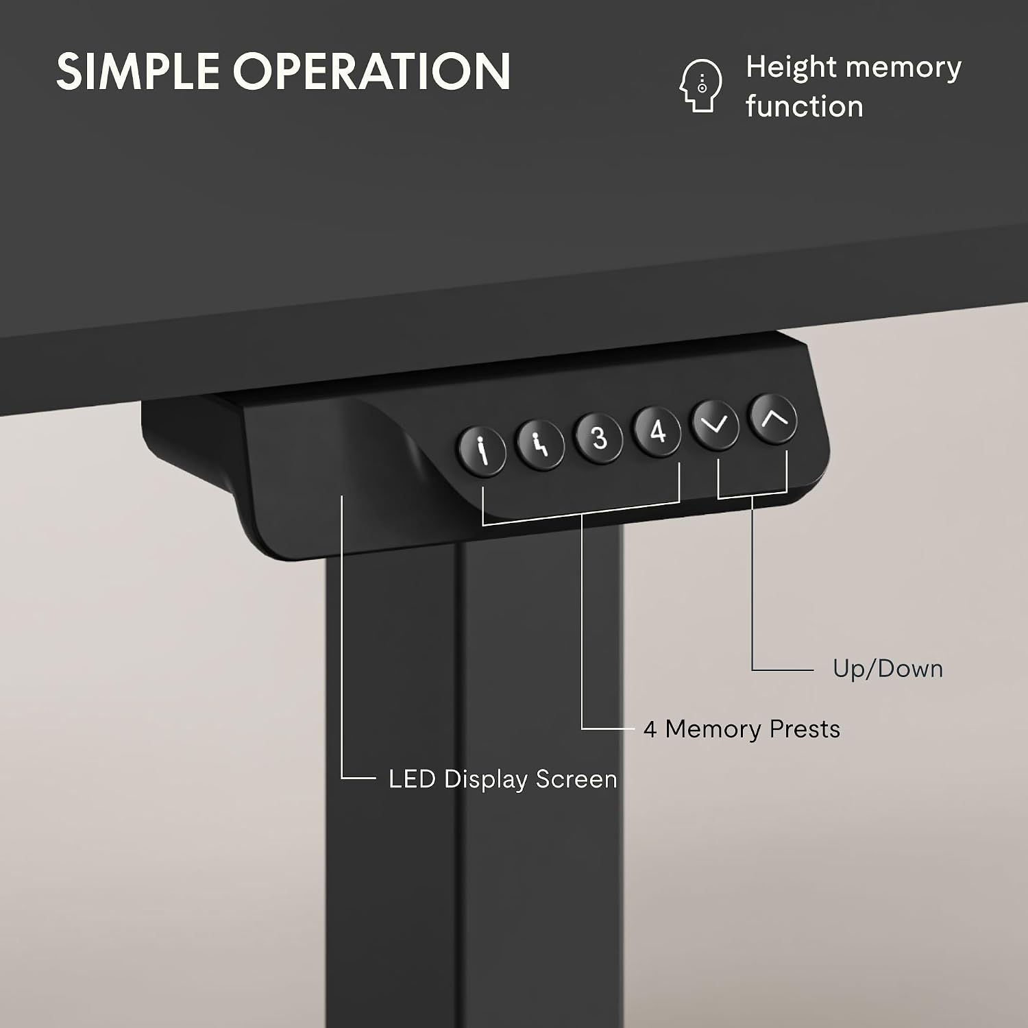 Detalle de FLEXISPOT Electric Standing Desk, 79 x 32 Inches