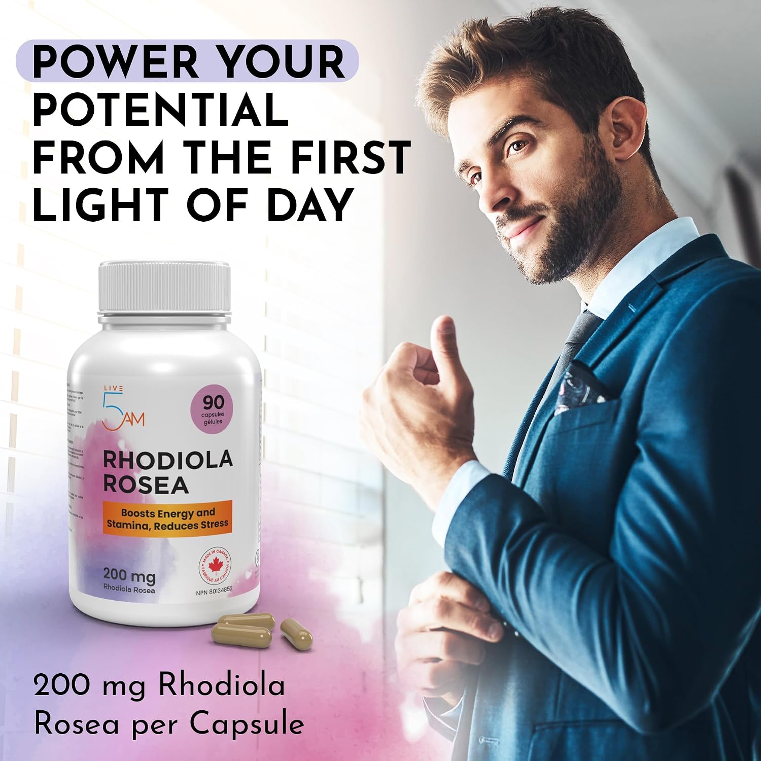 Thumbnail 6 de Live 5AM RRS-200|90 Rhodiola Rosea Capsules, 200 mg, 90 Count