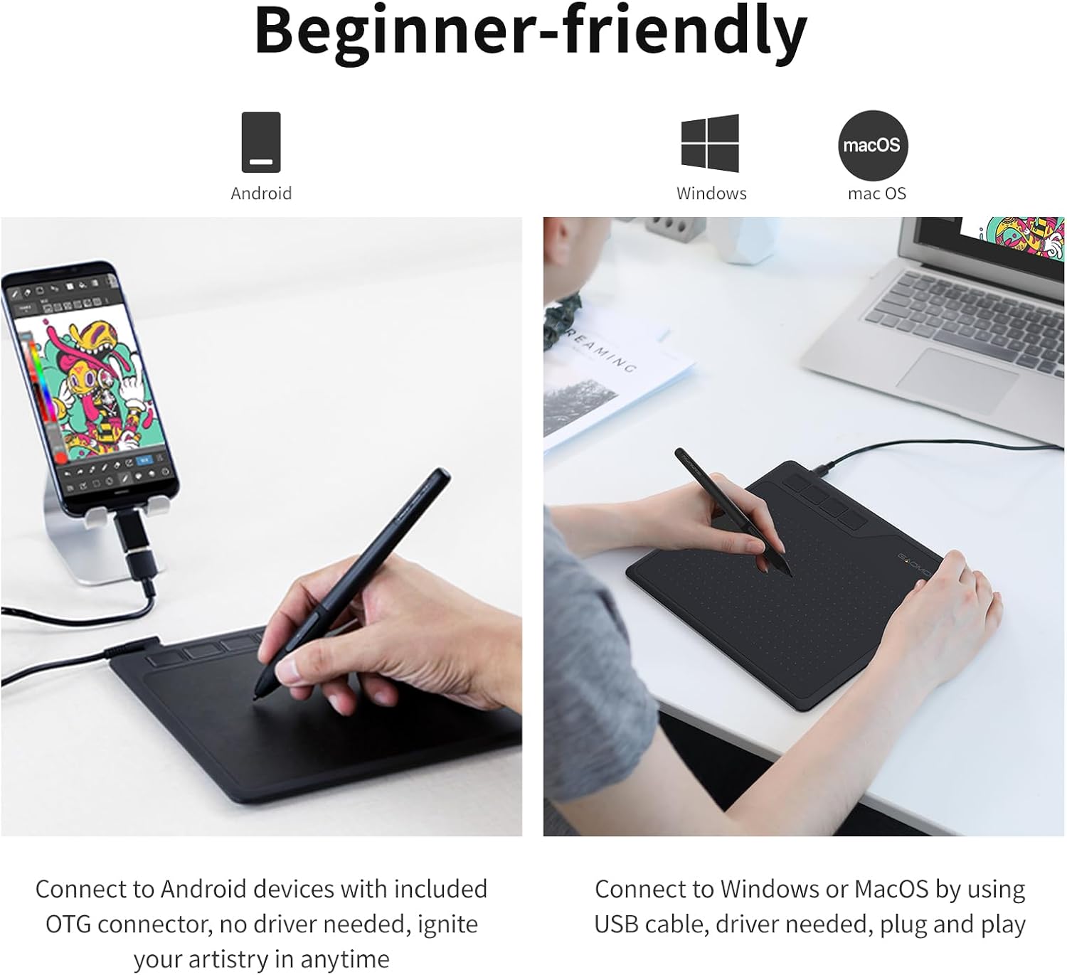 Thumbnail 4 de GAOMON S620 signature graphics tablet with 4 buttons 🎨