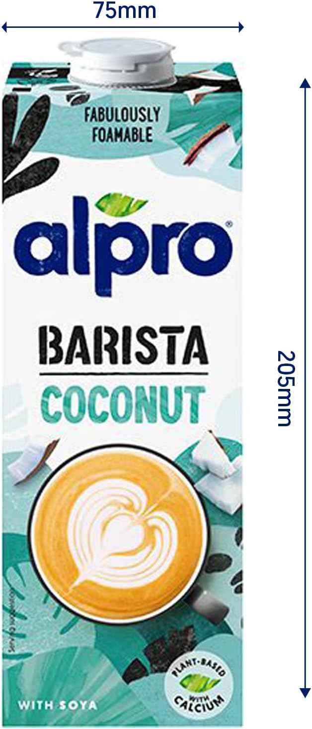 Detalle 2 de Alpro Bebida Vegetal de Coco Barista (pack 8 x 1 L) con vitaminas y calcio