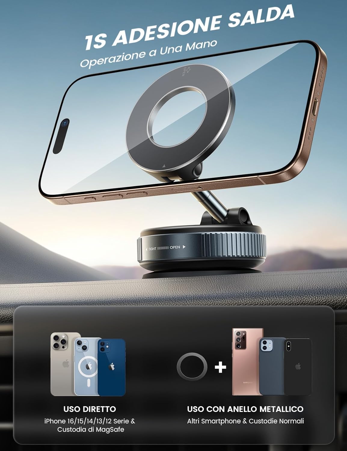 Thumbnail 5 de Lamicall Supporto MagSafe 360° per Auto