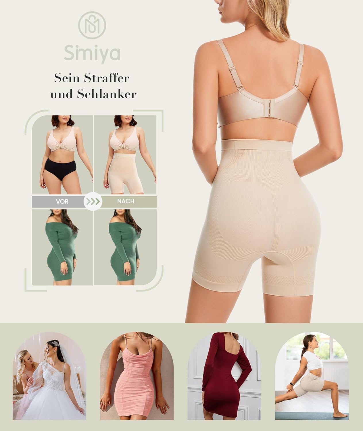 Thumbnail 4 de SIMIYA Bauchweg Unterhose Damen Hohe Taille – nahtloses Shapewear Miederpant