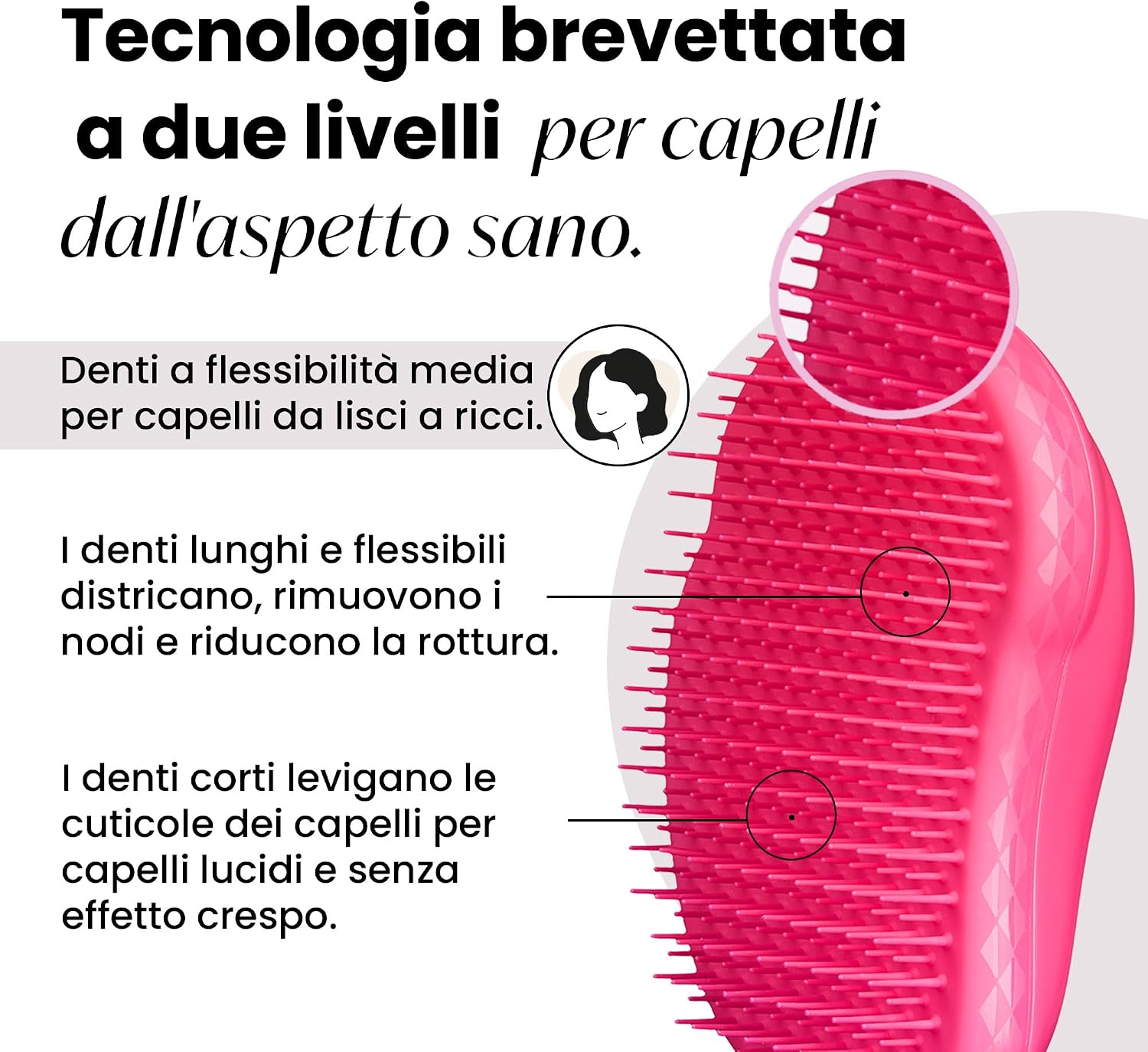 Detalle 2 de Tangle Teezer Original Spazzola districante 325 denti 🪮