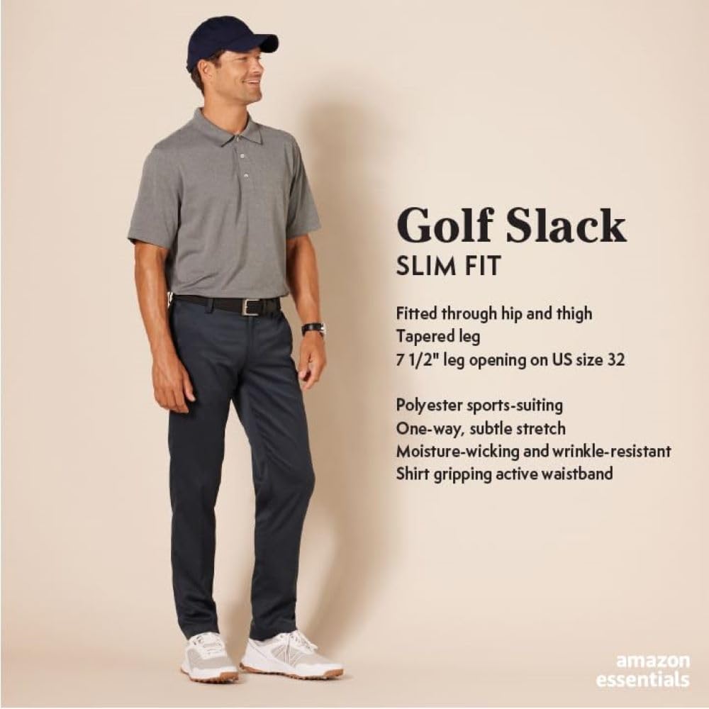 Detalle 2 de Men's Slim-Fit Stretch Golf Pants