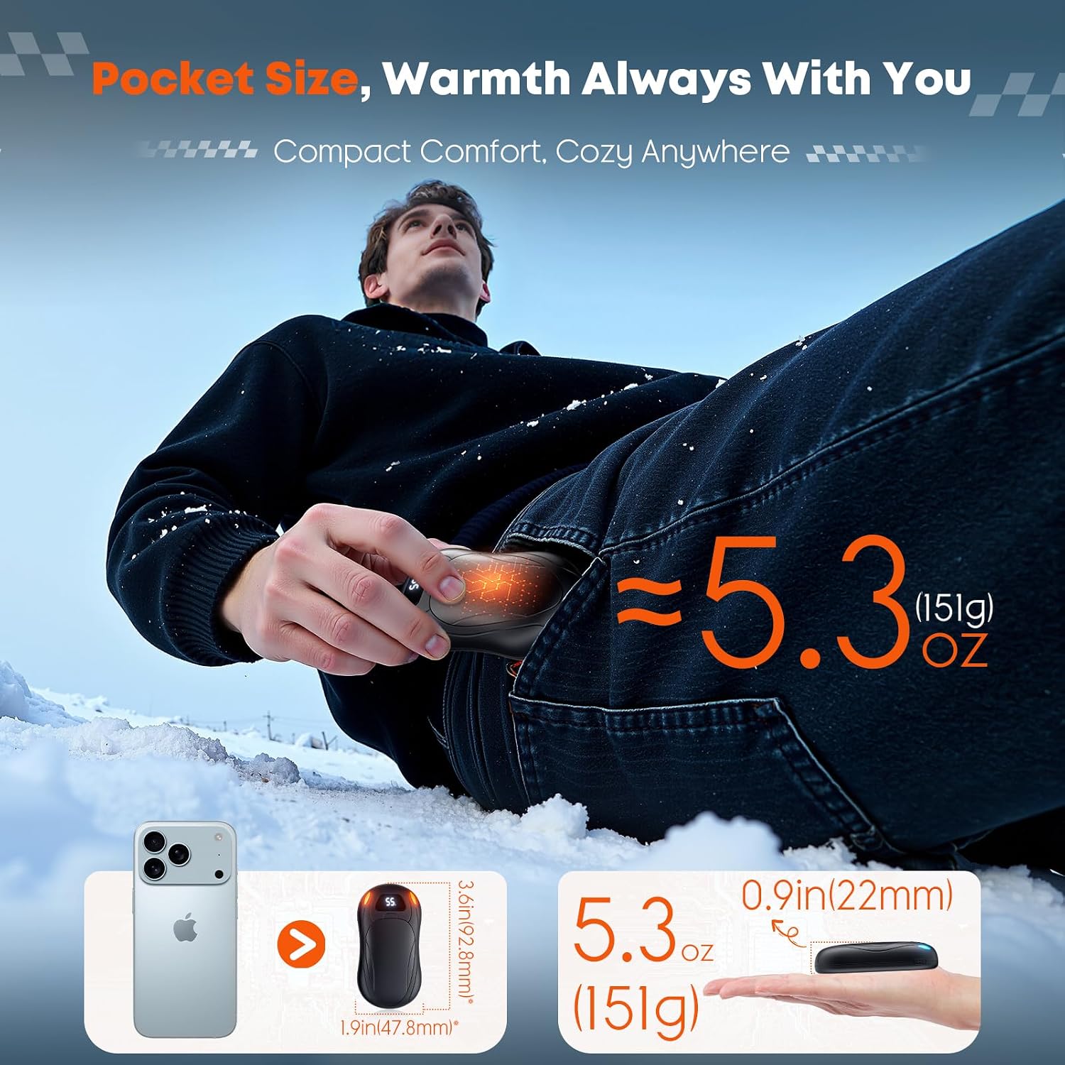 Detalle 2 de OUTJUT Hand Warmers 12,000 mAh rechargeable pack