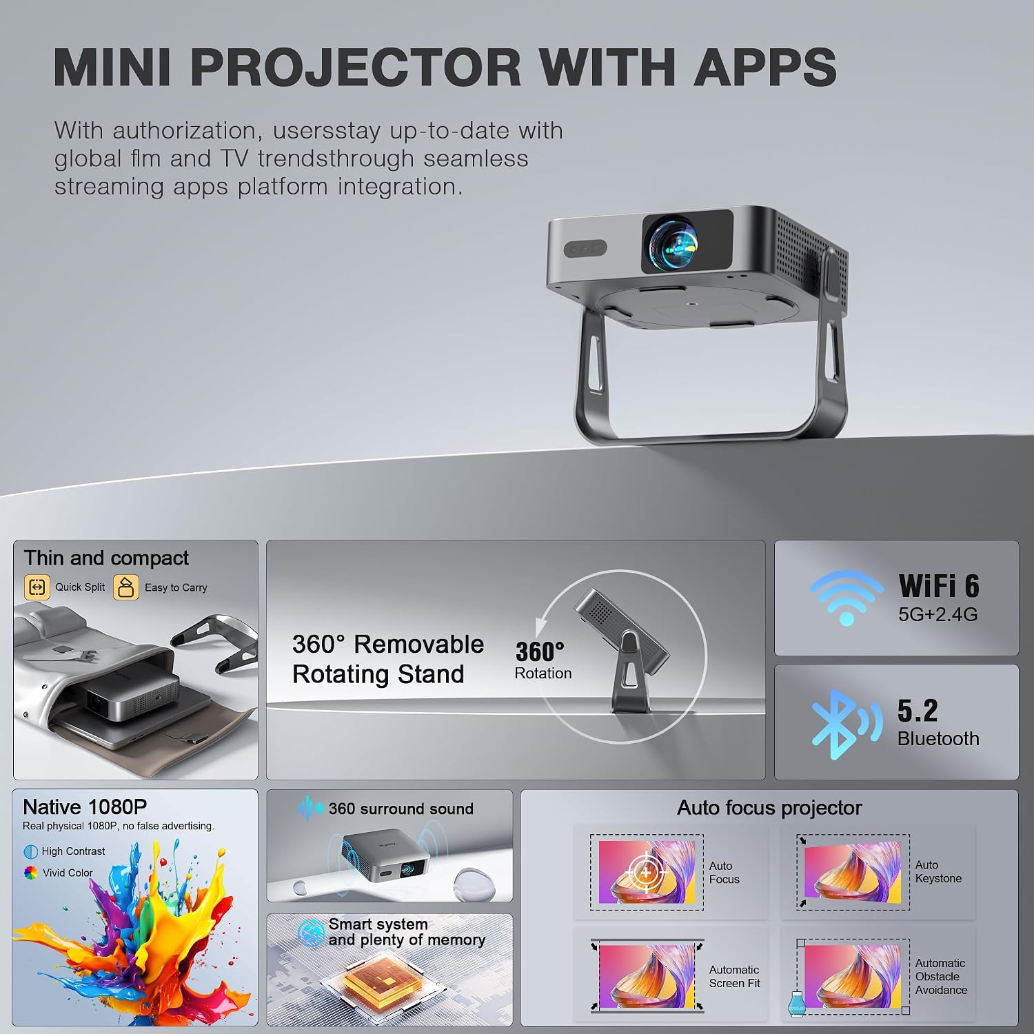 Thumbnail 6 de XuanPad Mini Projector Native 1080p