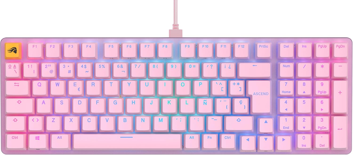 Detalle de Glorious GMMK 2 96% clavier rose ⌨