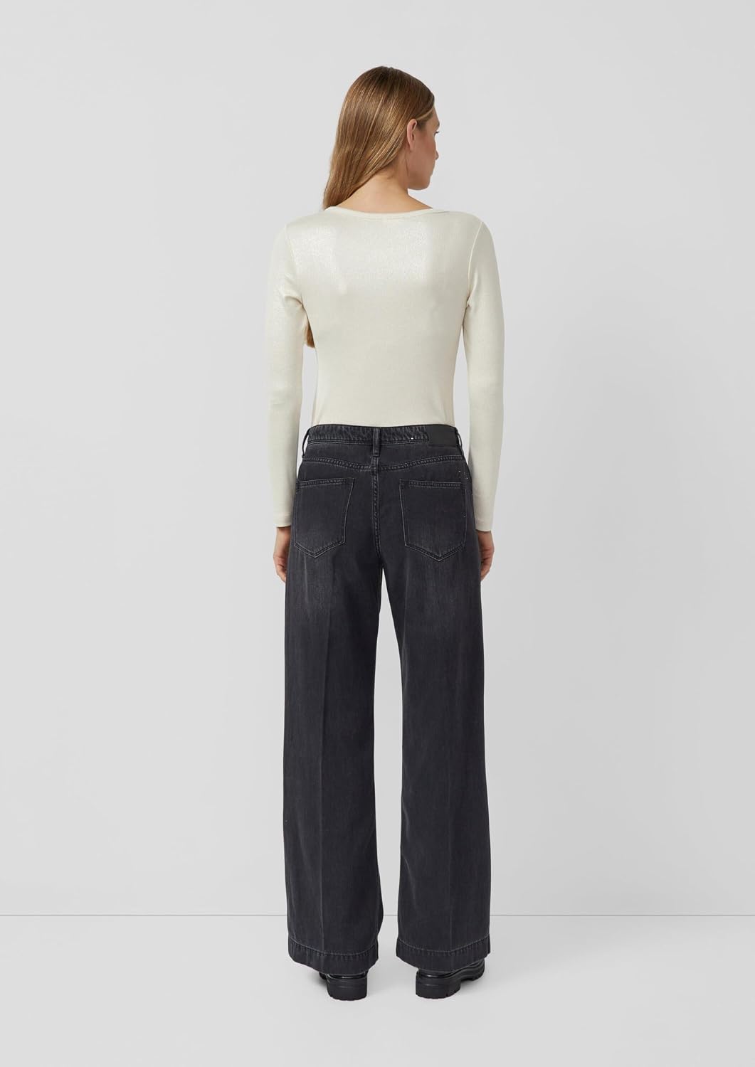 Thumbnail 6 de s.Oliver Damen RIPP-Shirt mit Glitzer-Effekt – Langarm-Rippshirt im dezenten Glitzer-Design