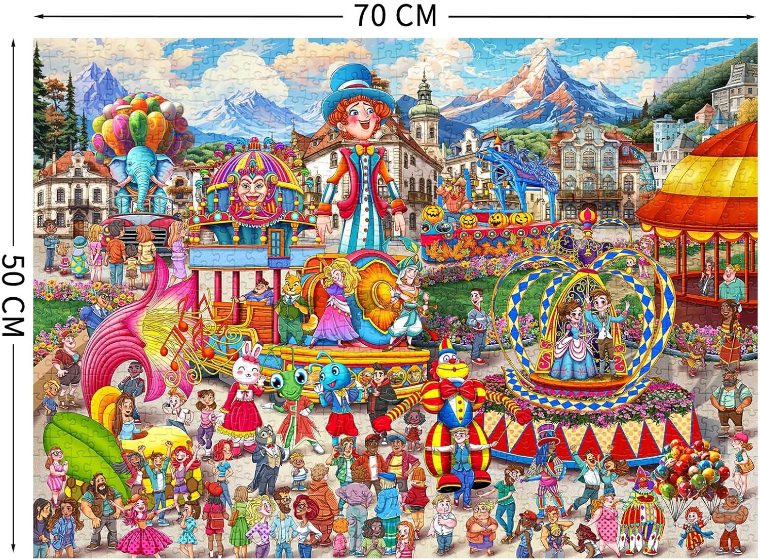 Detalle 2 de Jigsaw Puzzles for Adults 1000 – Carnival Theme, Challenging 1000-Piece Puzzle for Relaxation and Family Fun