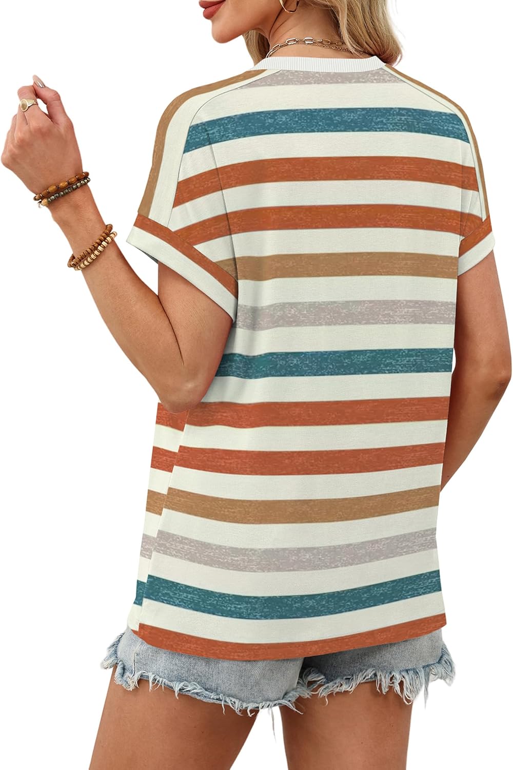 Thumbnail 4 de WIHOLL Women’s Short Sleeve Tops (Crewneck, Cap Sleeve) – Dressy Casual Summer Tees