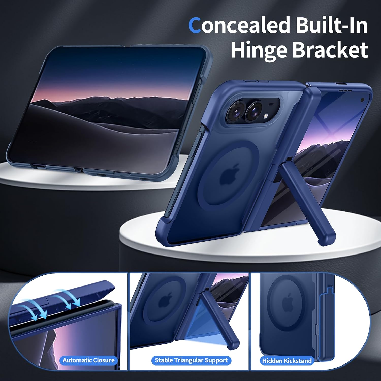 Detalle de H HUALELE WTL-IP Duo Magnetic iPhone Duo Case with Stand and Hinge Protection