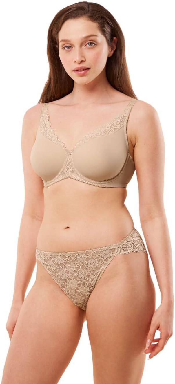 Detalle de Triumph Damen Amourette W01 BH (1er Pack) – Minimizer mit Microfaser, flachen Nähten