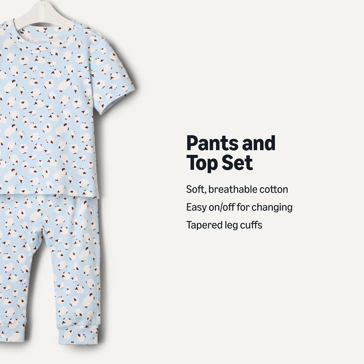 Detalle de Amazon Essentials x Sofia Grainge Unisex Toddler & Baby Cotton Knit Short Sleeve Shirt & Pants Set