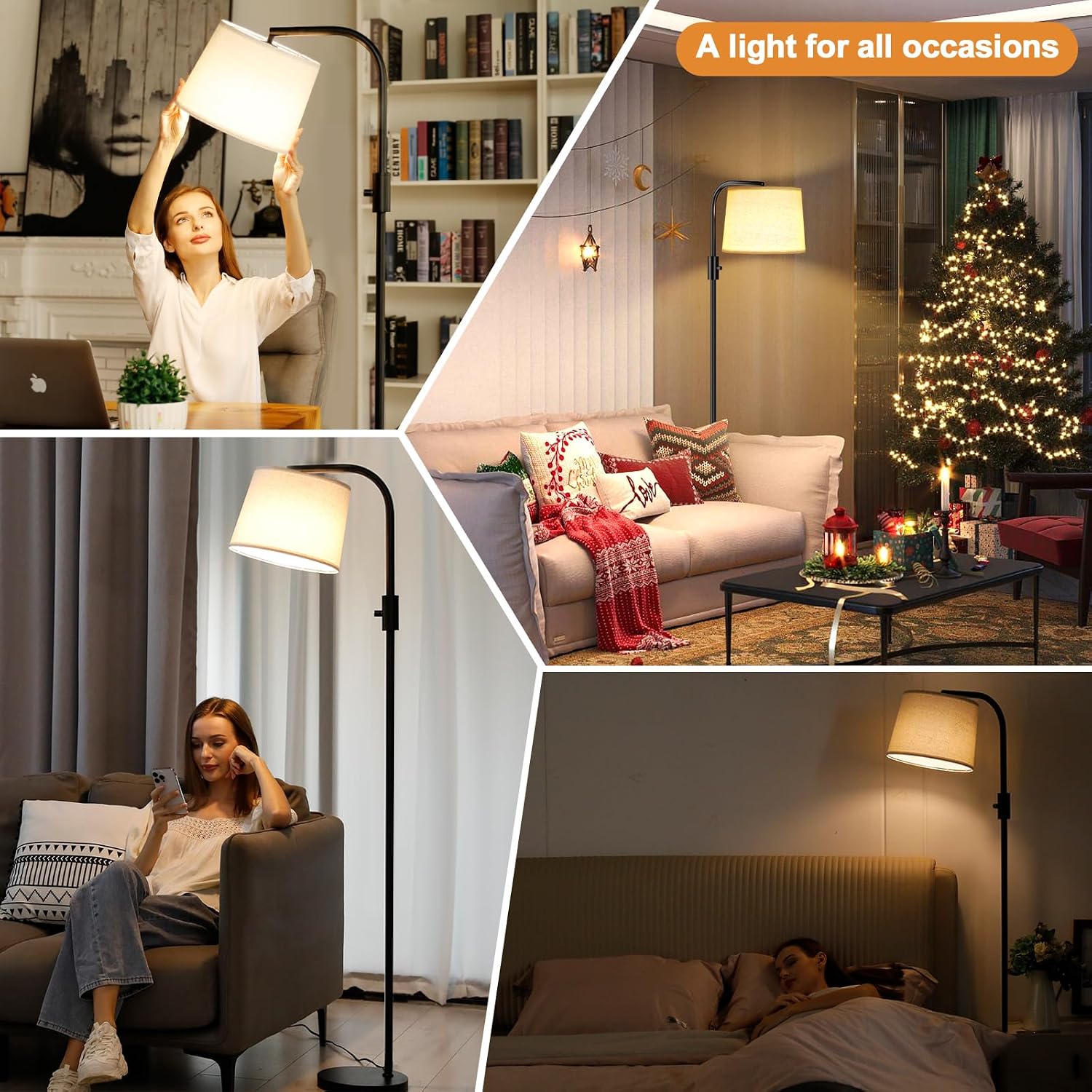 Thumbnail 6 de Ambimall H6I7J10 Dimmable Floor Lamp with Adjustable Head and 9W LED