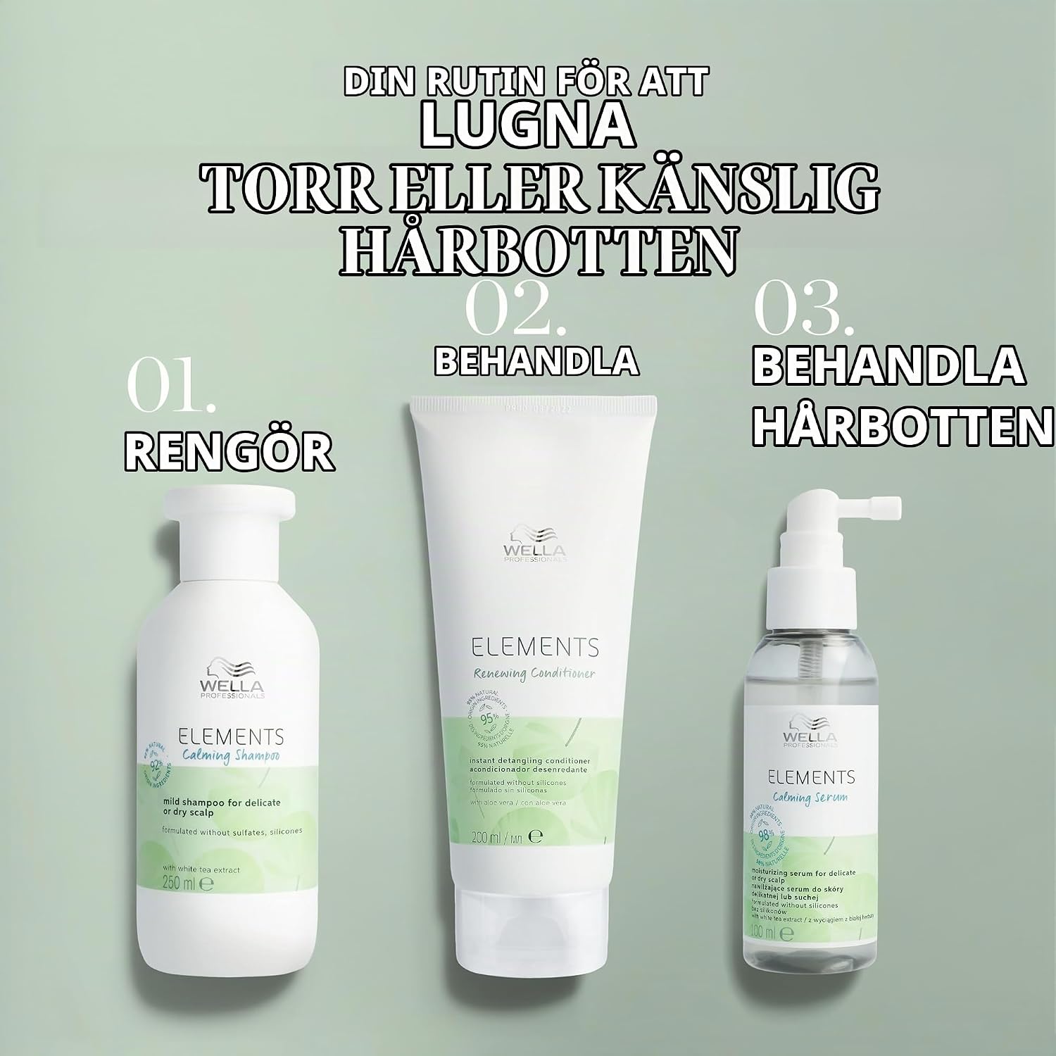 Detalle 1 de Wella Professionals Elements Calming Shampoo Refill 1 000 ml
