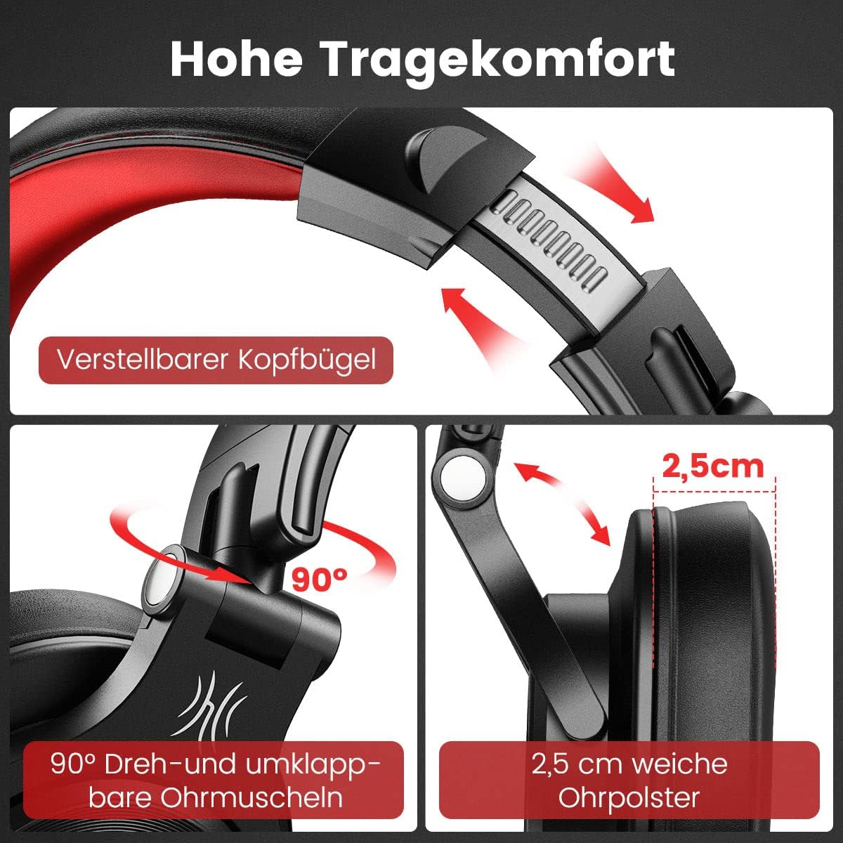 Thumbnail 6 de OneOdio Over-Ear DJ-Kopfhörer Professionell