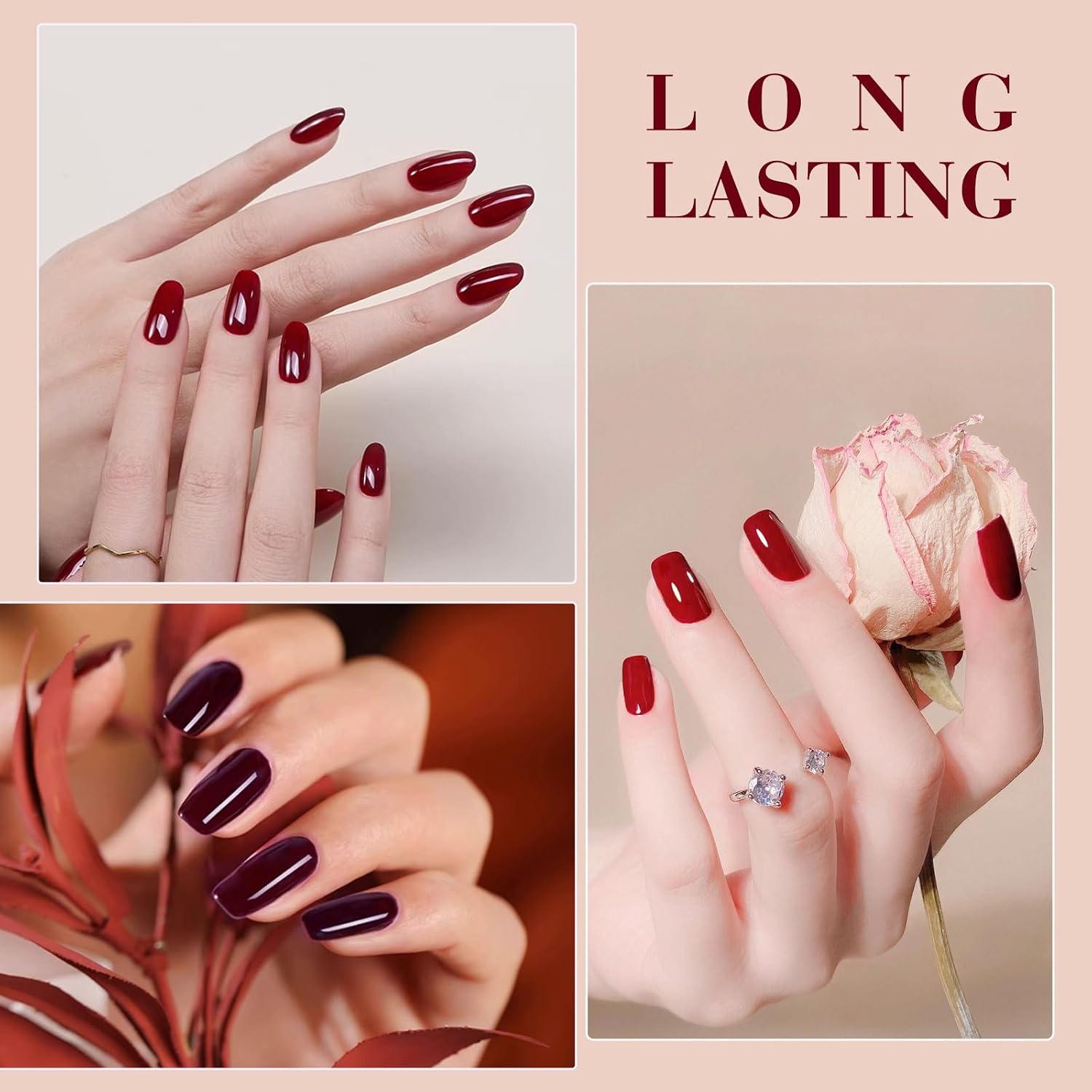 Thumbnail 2 de CANNI Red Gel Nail Polish Set – 6 Colors